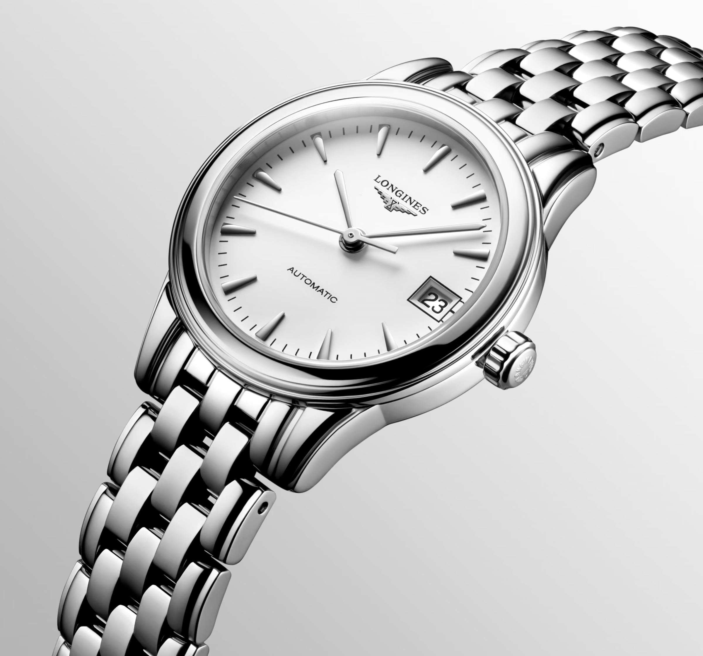 Đồng Hồ Longines Flagship Nữ 26mm Bạc Trắng