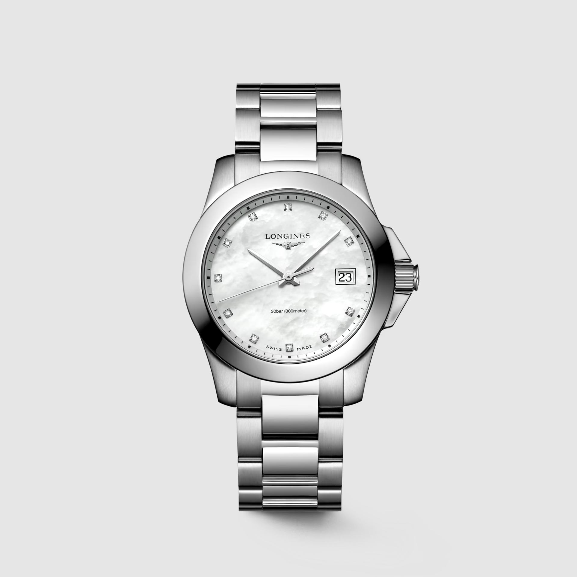 Đồng Hồ Longines Conquest Nữ 34mm Bạc