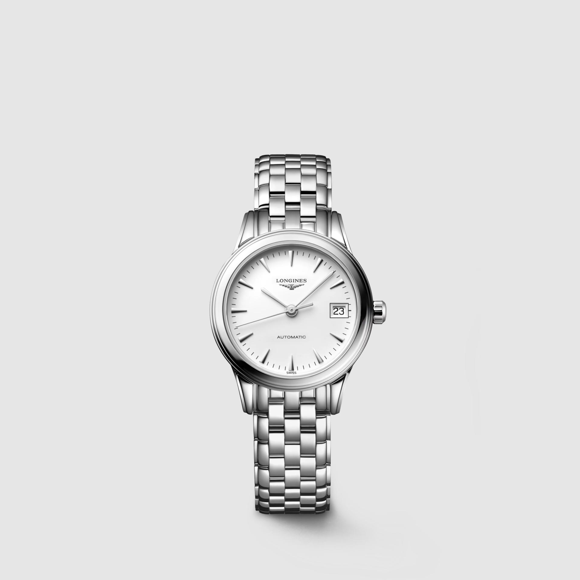 Đồng Hồ Longines Flagship Nữ 26mm Bạc Trắng