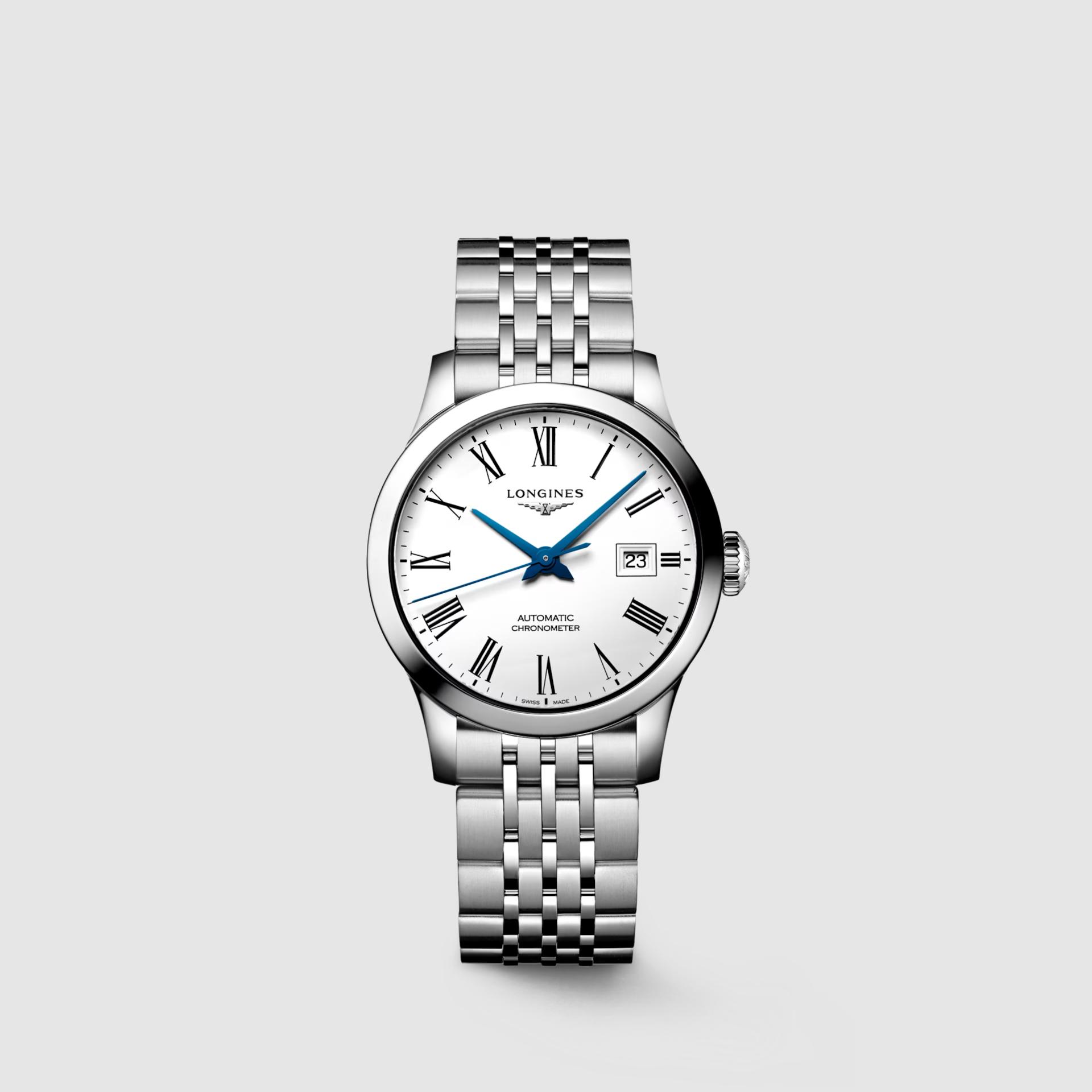 Đồng Hồ Longines Record 30mm Nữ Bạc 