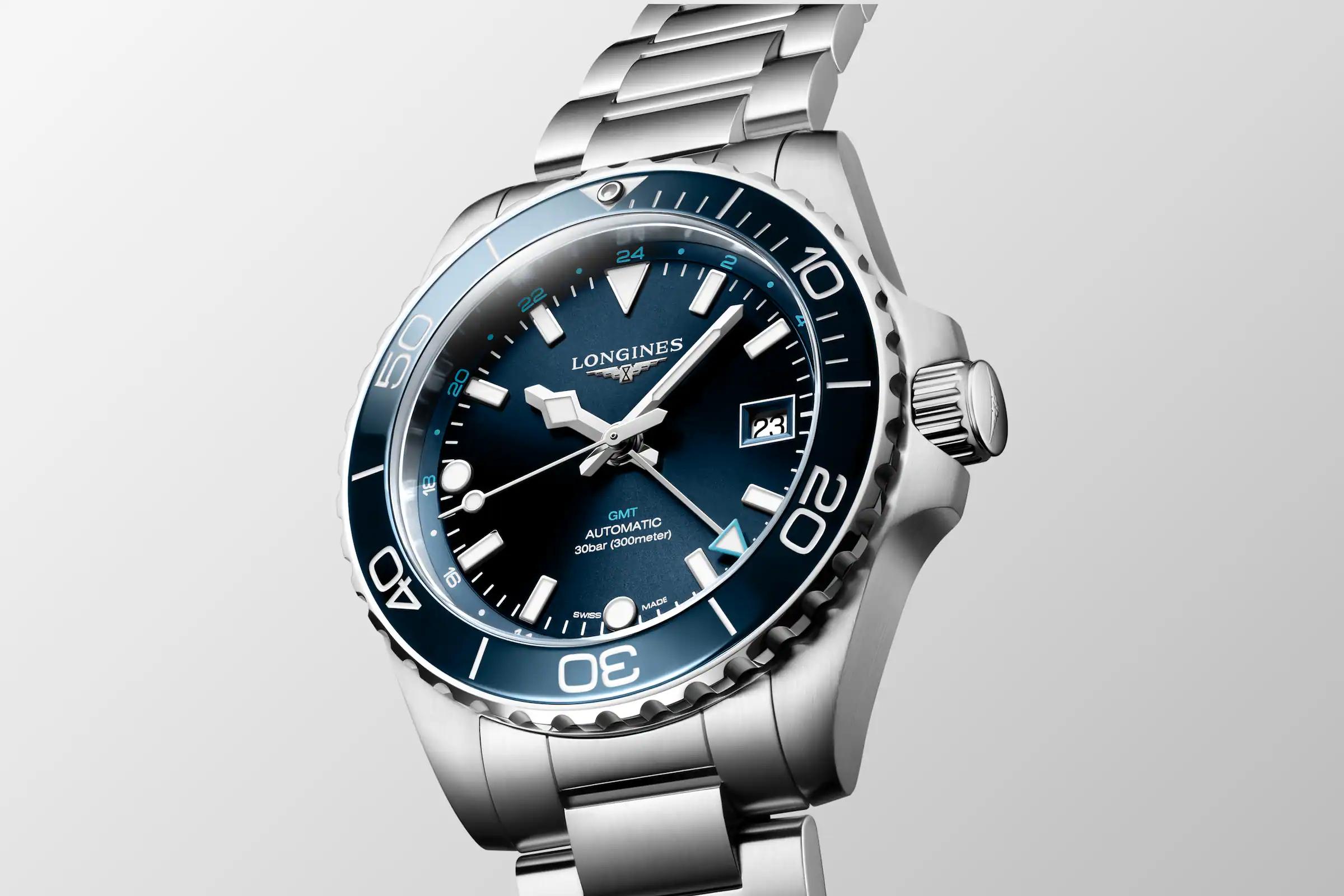 Đồng Hồ Longines Hydroconquest Gmt Nam 41mm Xanh Xám