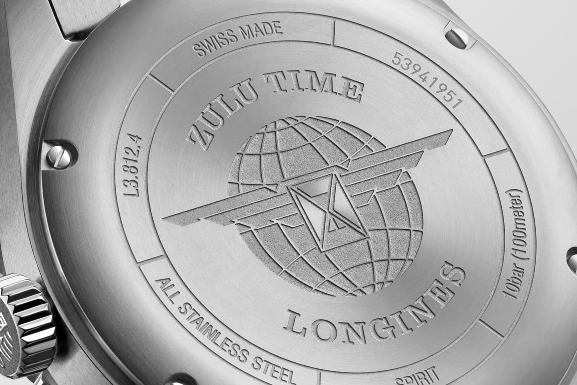 Đồng Hồ Longines Spirit Zulu Time Nam 42mm Xám Đen