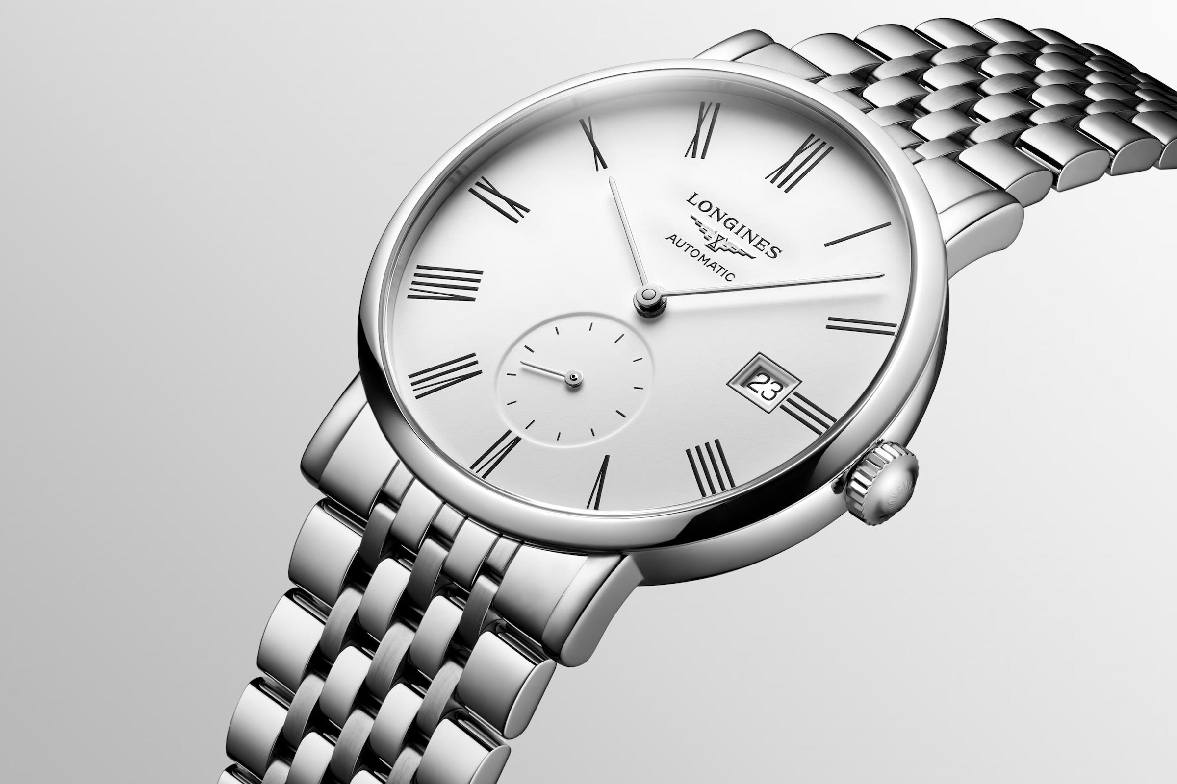 Đồng Hồ Longines The Longines Elegant Collection Nam 39mm Trắng Bạc