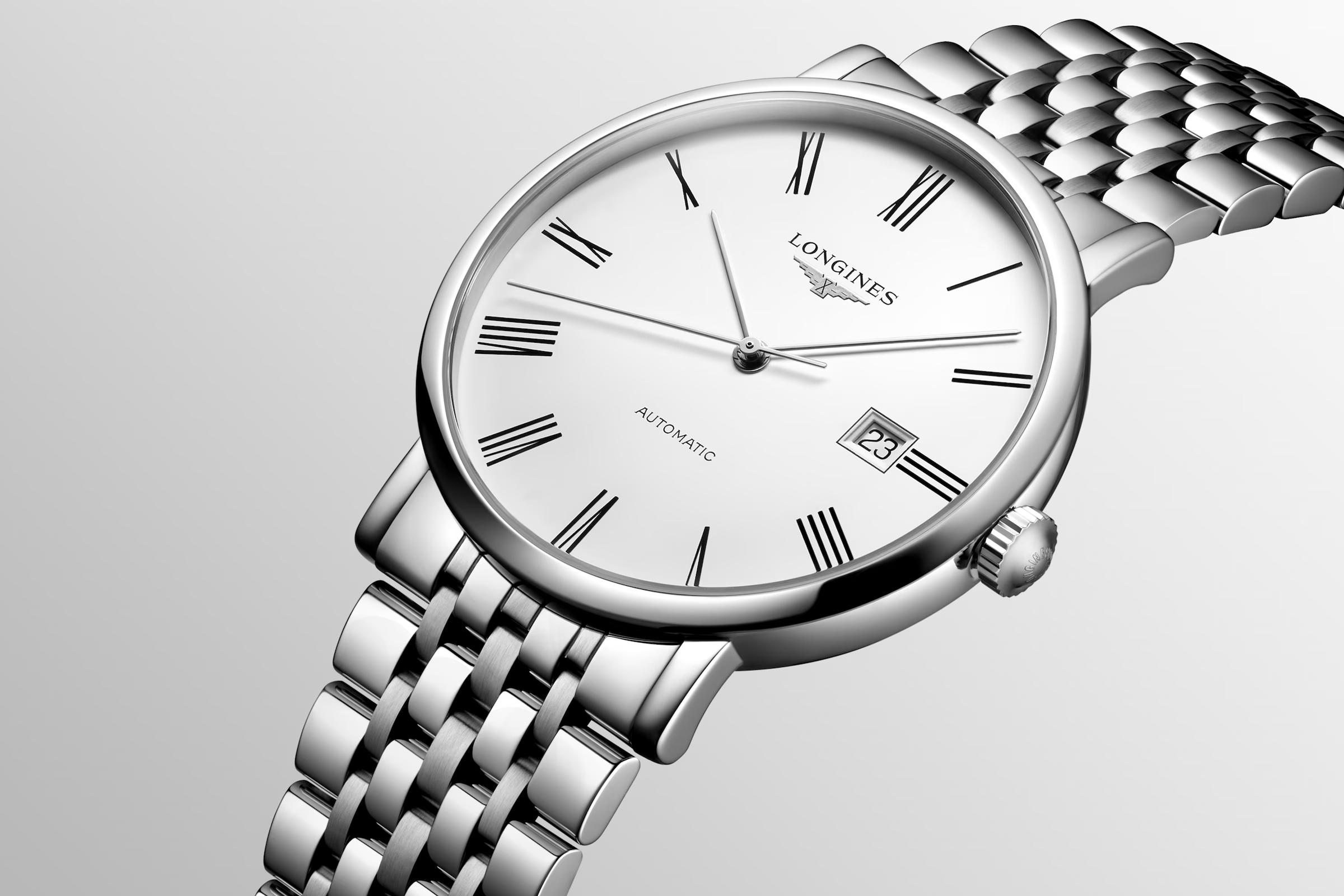 Đồng Hồ Longines The Longines Elegant Collection Nam 41mm Trắng Xám