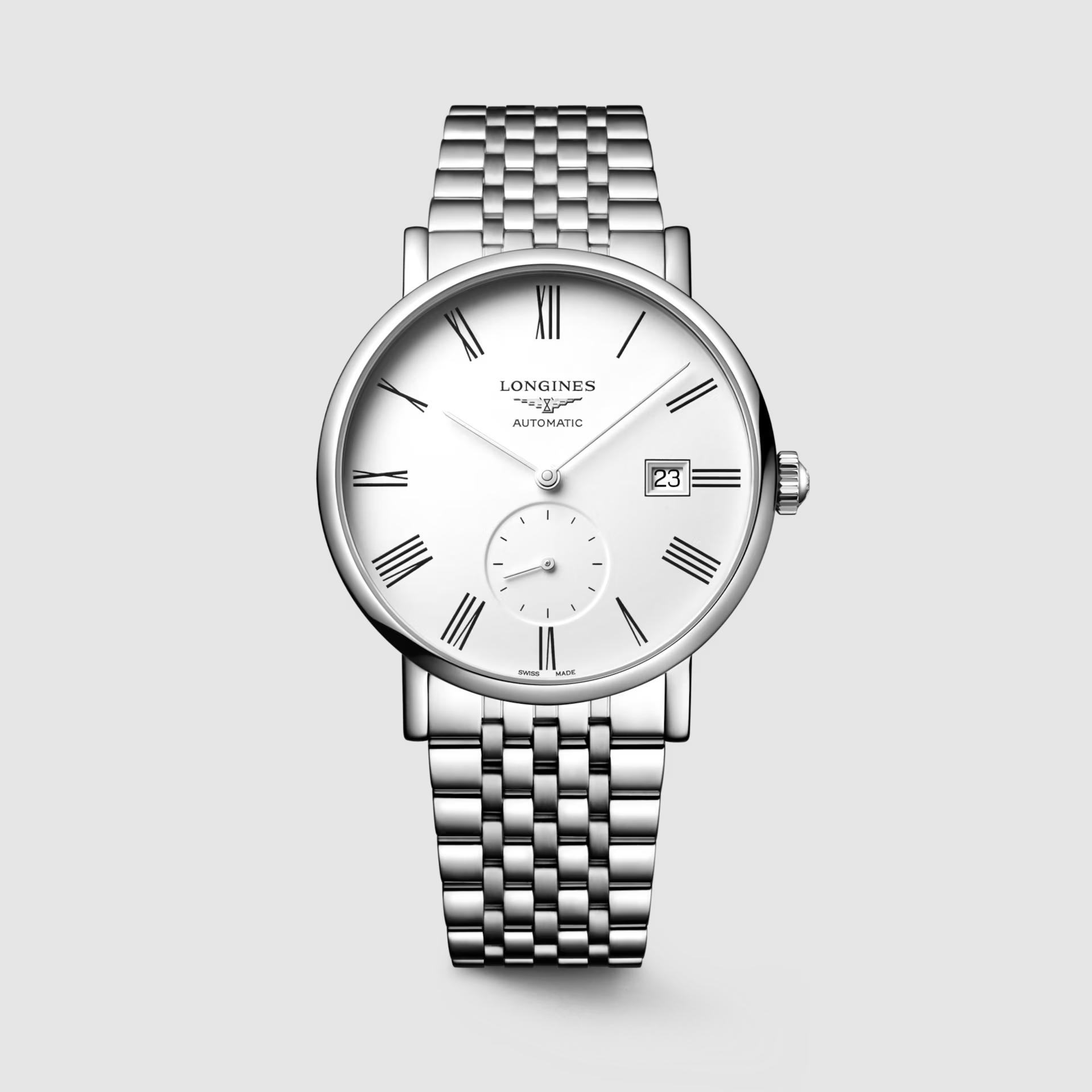 Đồng Hồ Longines The Longines Elegant Collection Nam 39mm Trắng Bạc