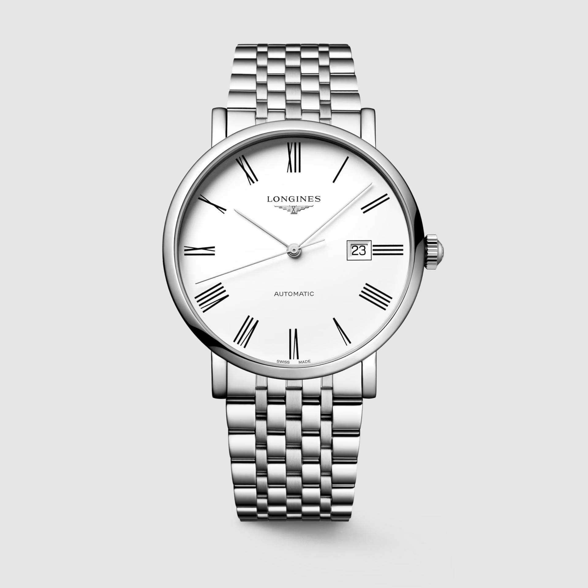 Đồng Hồ Longines The Longines Elegant Collection Nam 41mm Trắng Xám