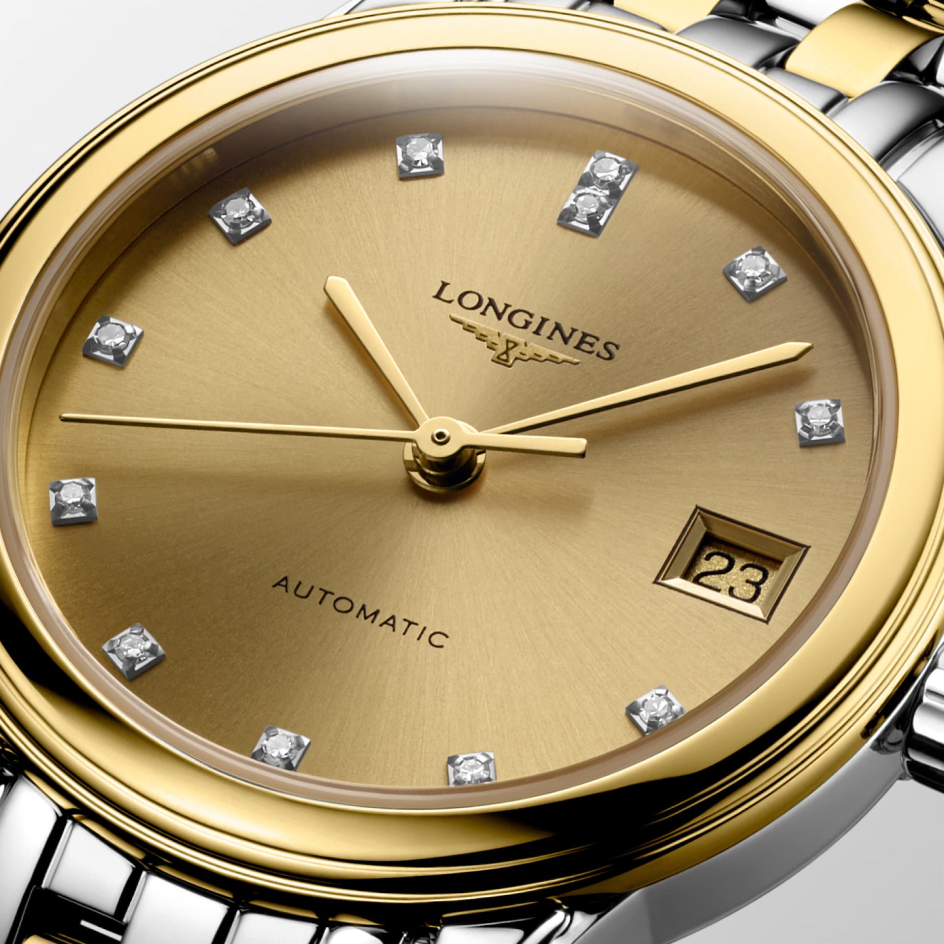 Đồng Hồ Longines Flagship Nữ 26mm Vàng Xám