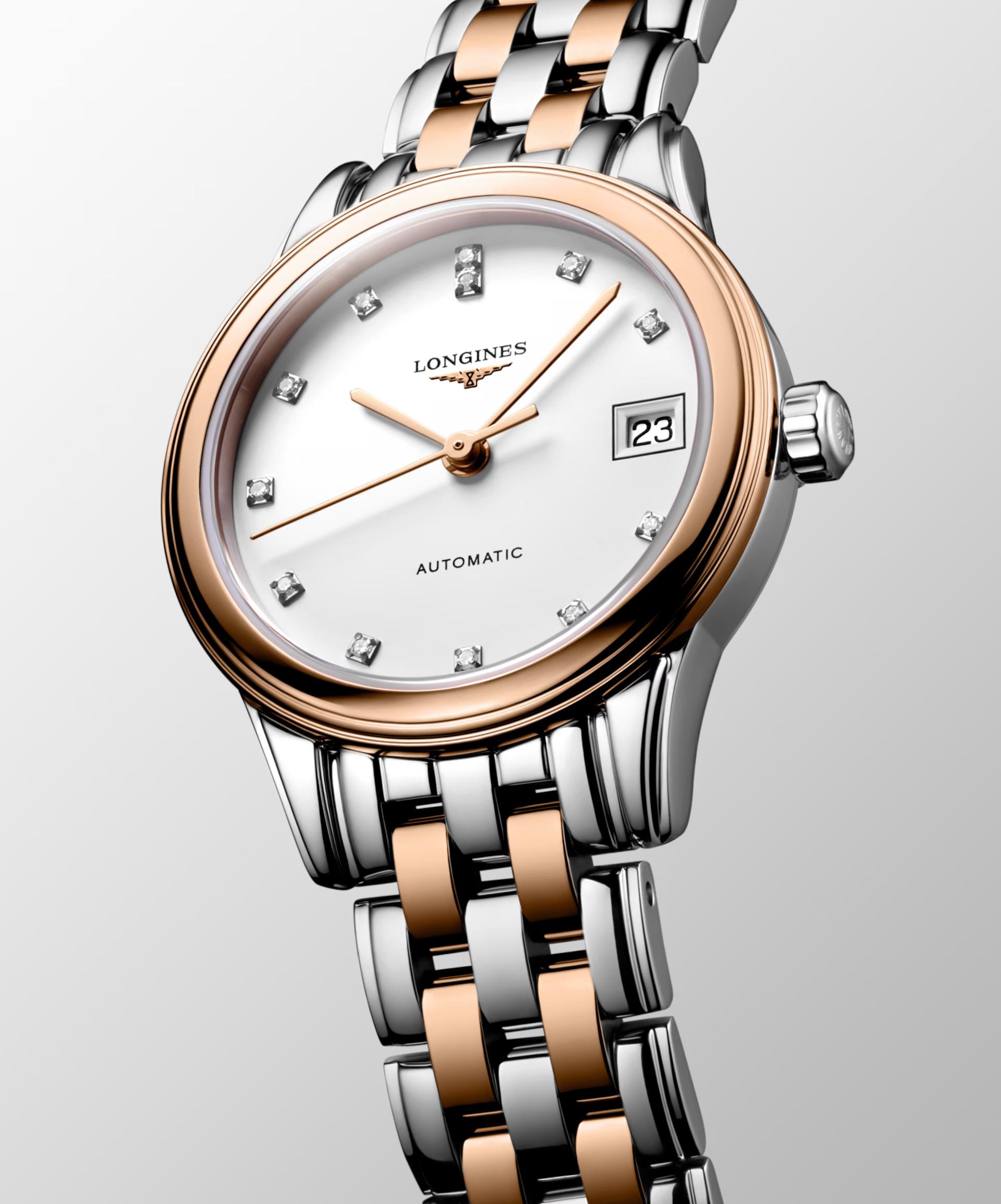 Đồng Hồ Longines Flagship Nữ 26mm Hồng Bạc