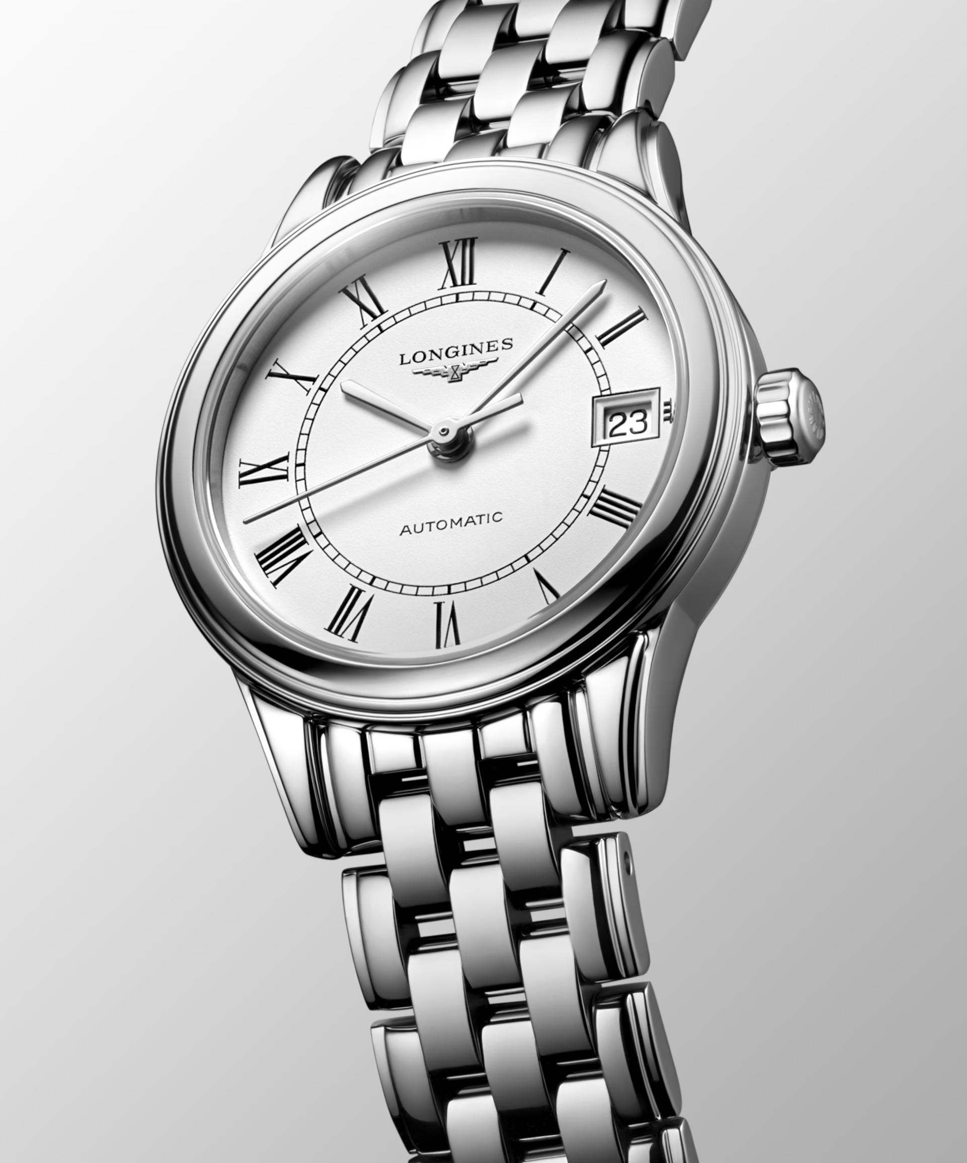 Đồng Hồ Longines Flagship Nữ 26mm Xám Trắng