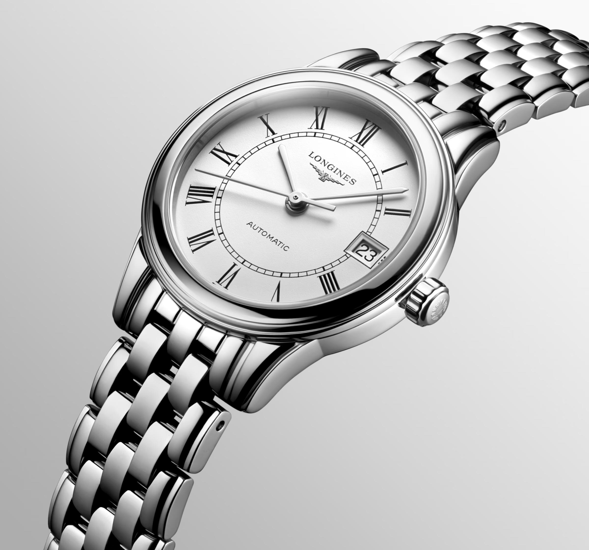 Đồng Hồ Longines Flagship Nữ 26mm Xám Trắng