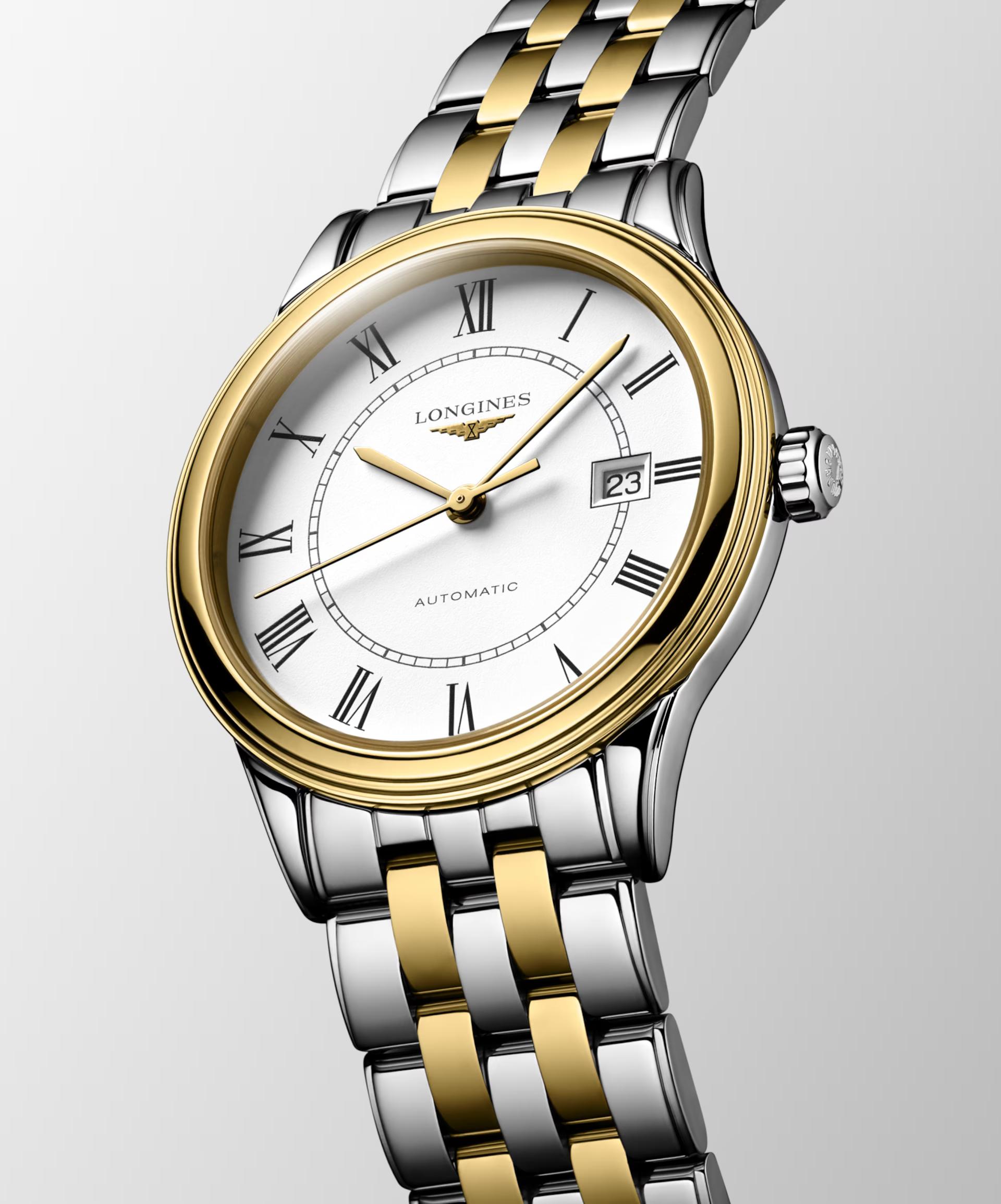 Đồng Hồ Longines Flagship Nữ 30mm Bạc Vàng