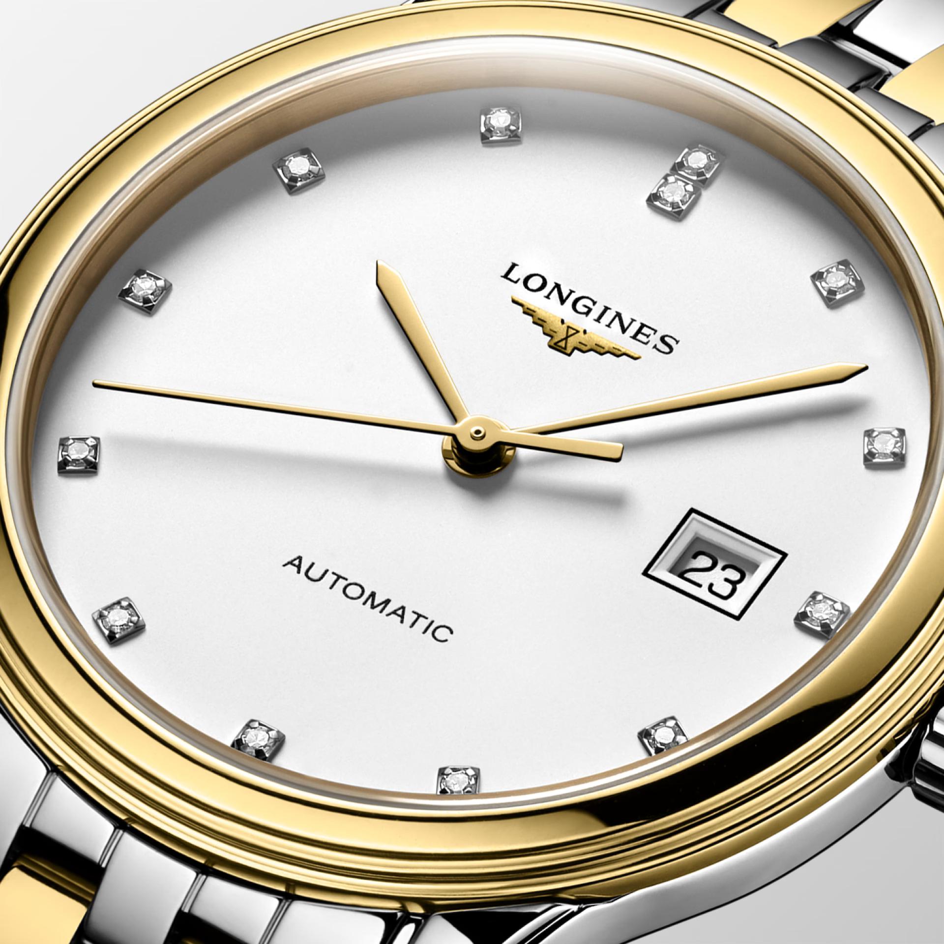 Đồng Hồ Longines Flagship Nữ 30mm Xám Vàng