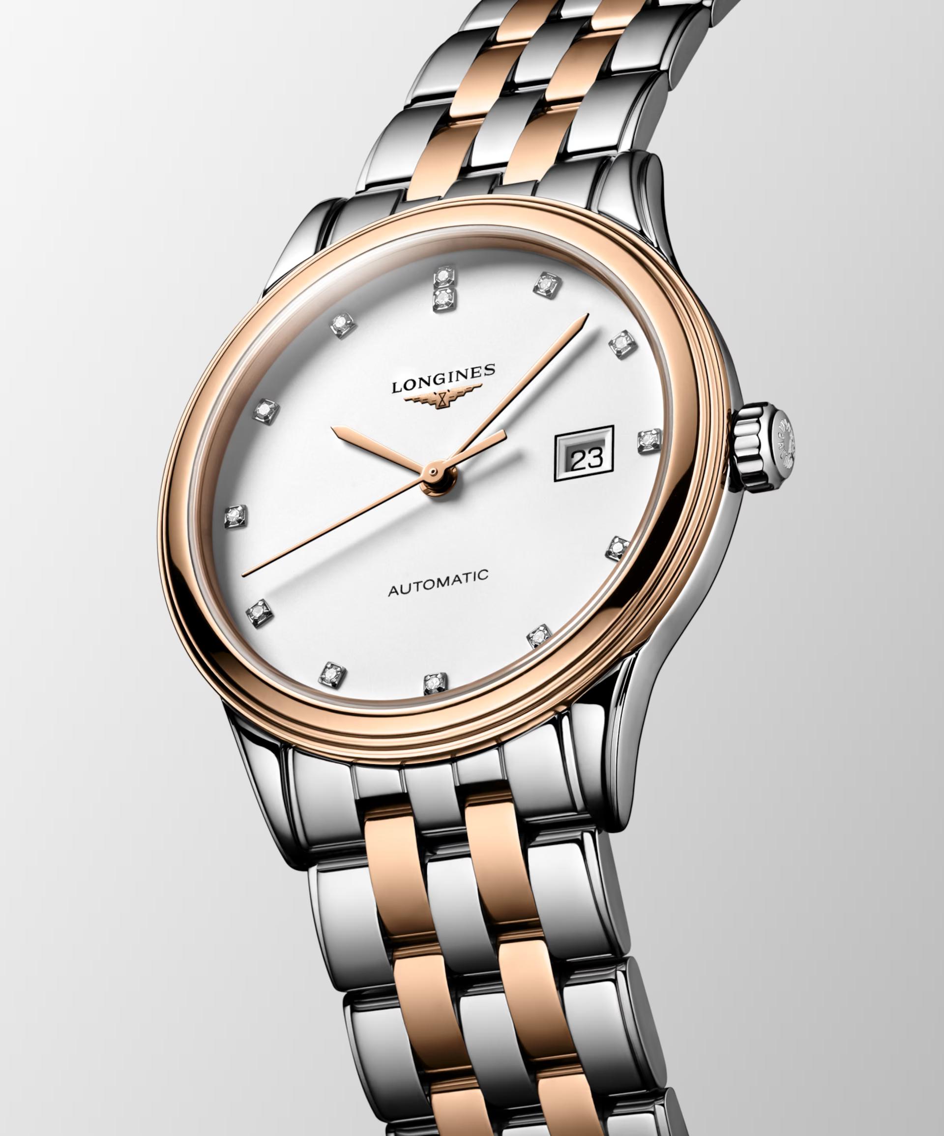 Đồng Hồ Longines Flagship Nữ 30mm Bạc Hồng