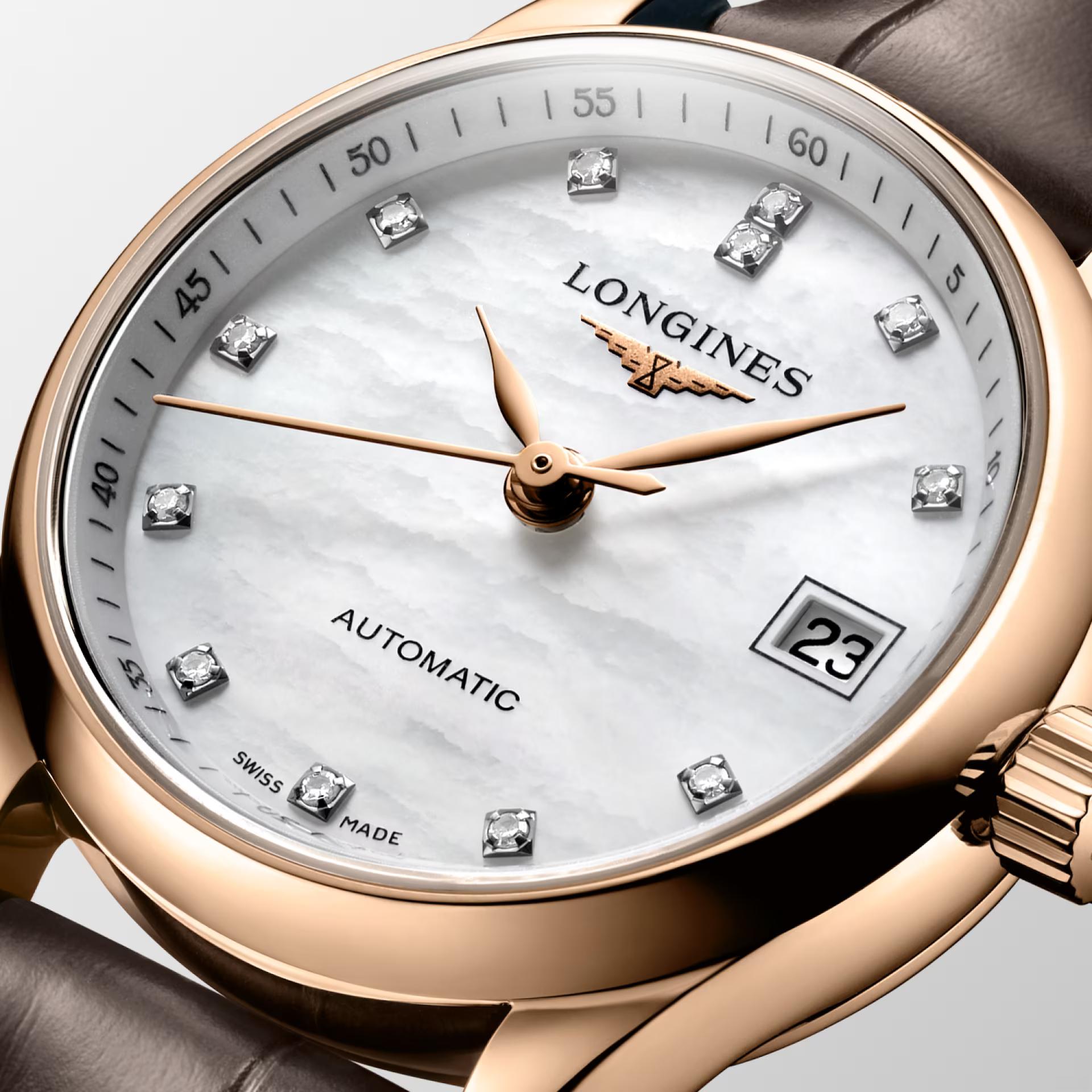 Đồng Hồ Longines The Longines Master Collection Nữ 25.5mm Nâu Trắng