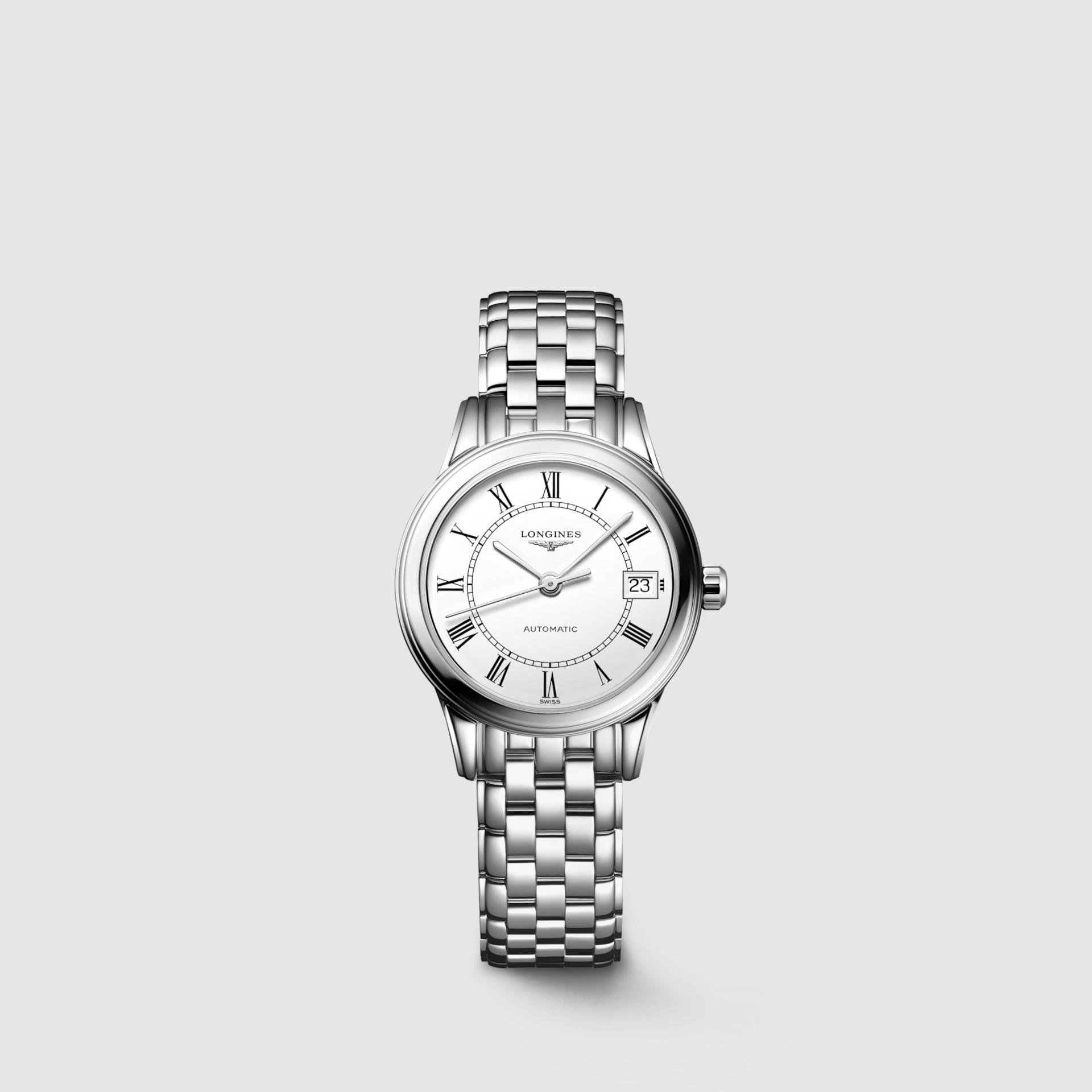 Đồng Hồ Longines Flagship Nữ 26mm Xám Trắng