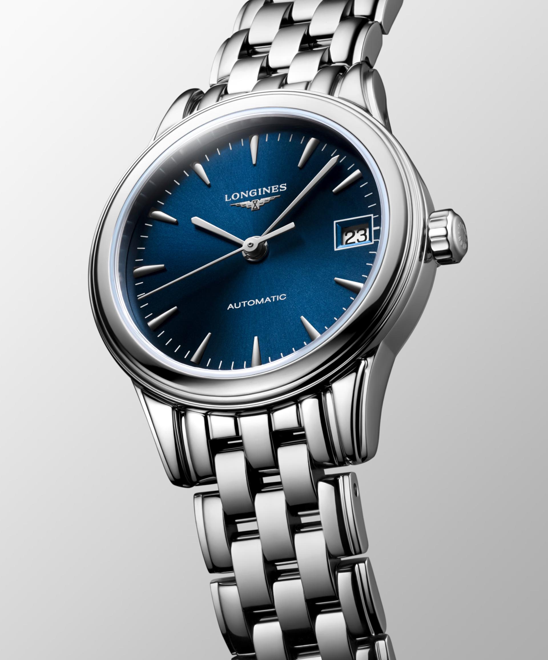 Đồng Hồ Longines Flagship 26mm Nữ Xám Xanh