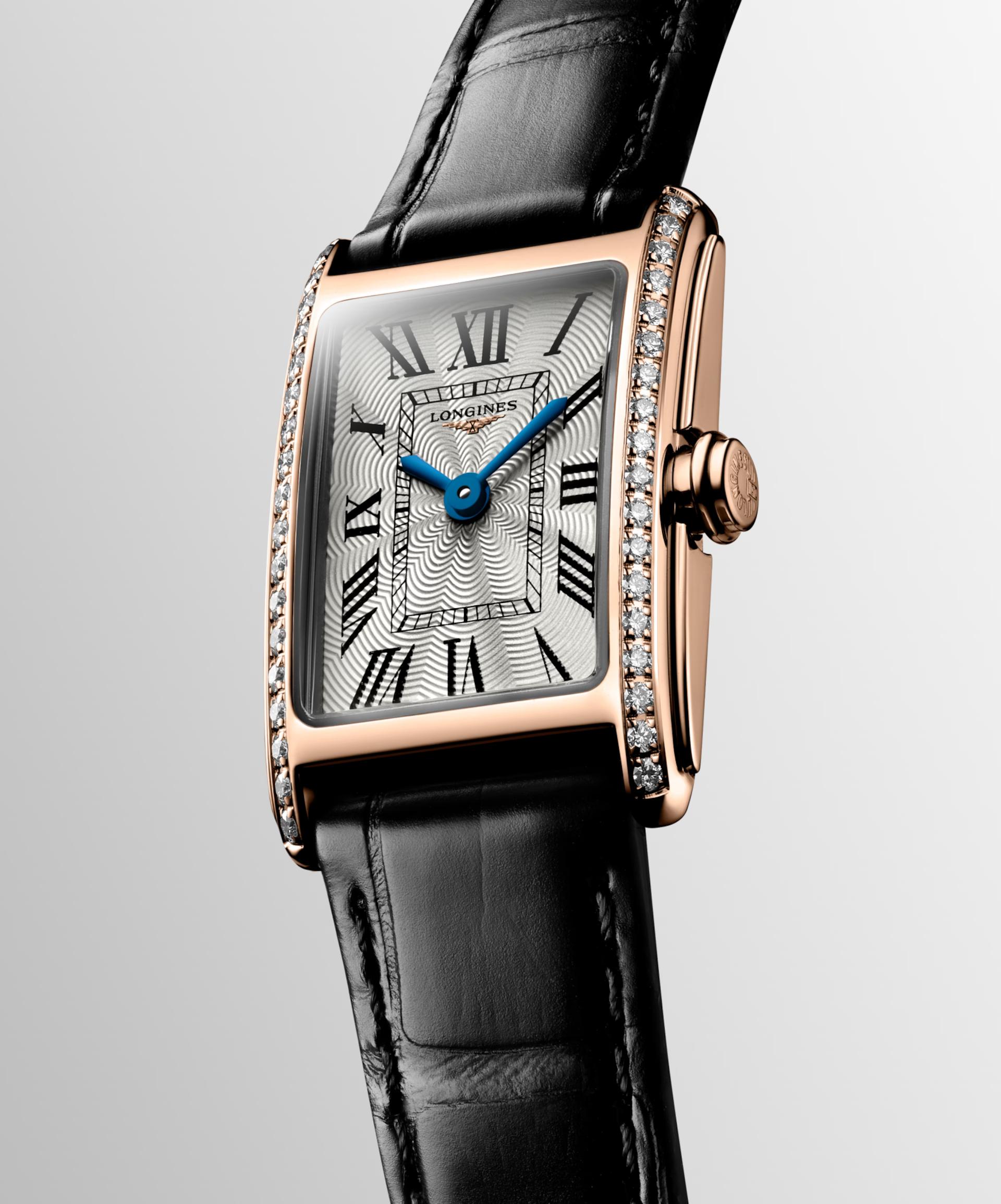 Đồng Hồ Longines Dolcevita Nữ 27mm Đen Hồng