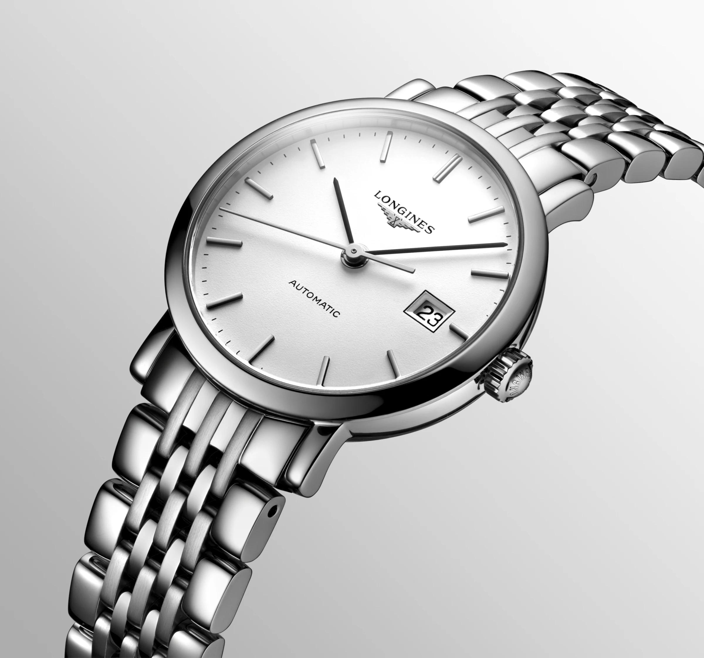 Đồng Hồ Longines The Longines Elegant Collection 29mm Nữ Xám Trắng