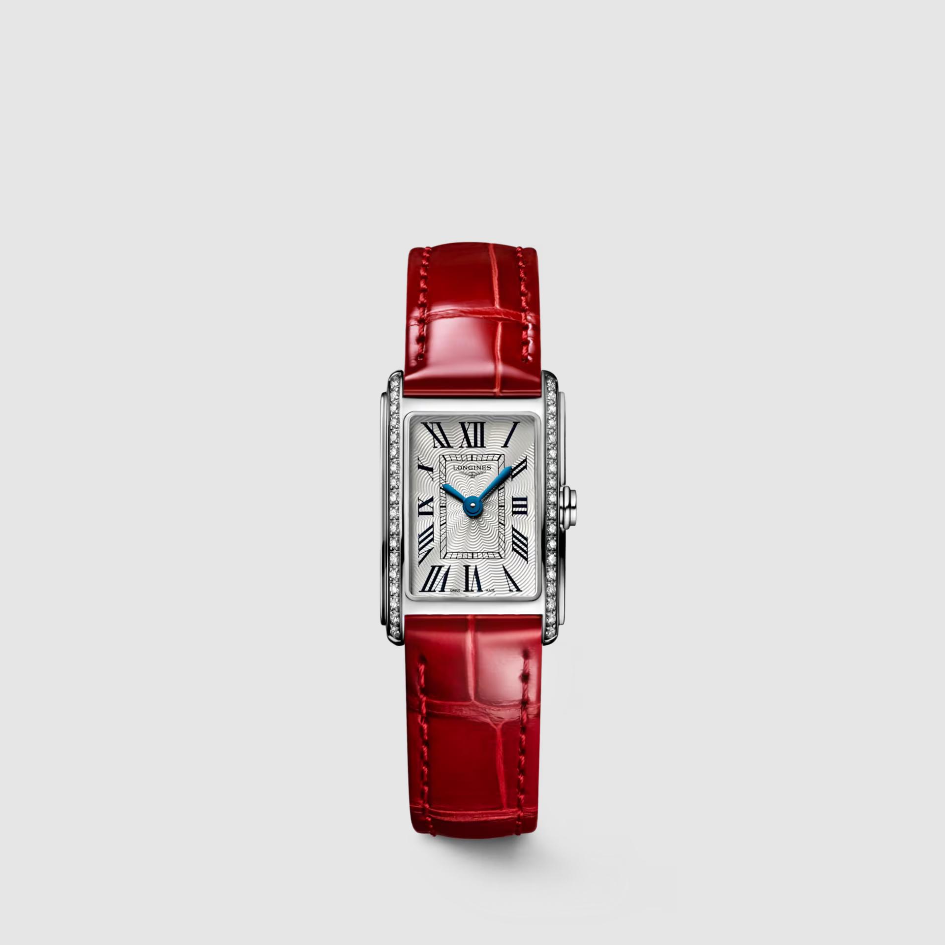 Đồng Hồ Longines Dolcevita Nữ 27mm Đỏ Xám