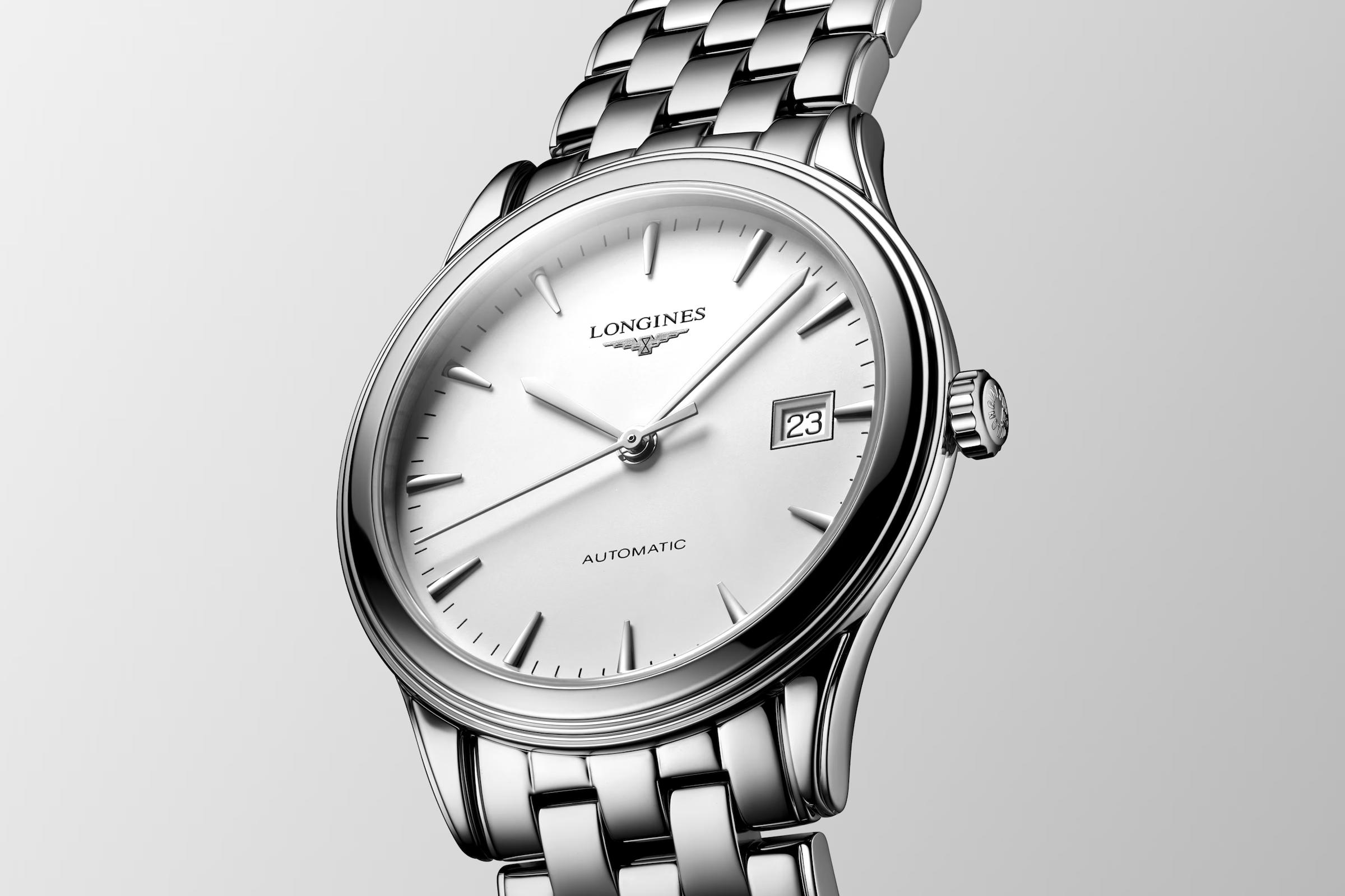 Đồng Hồ Longines Flagship Nam 38.5mm Xám Trắng