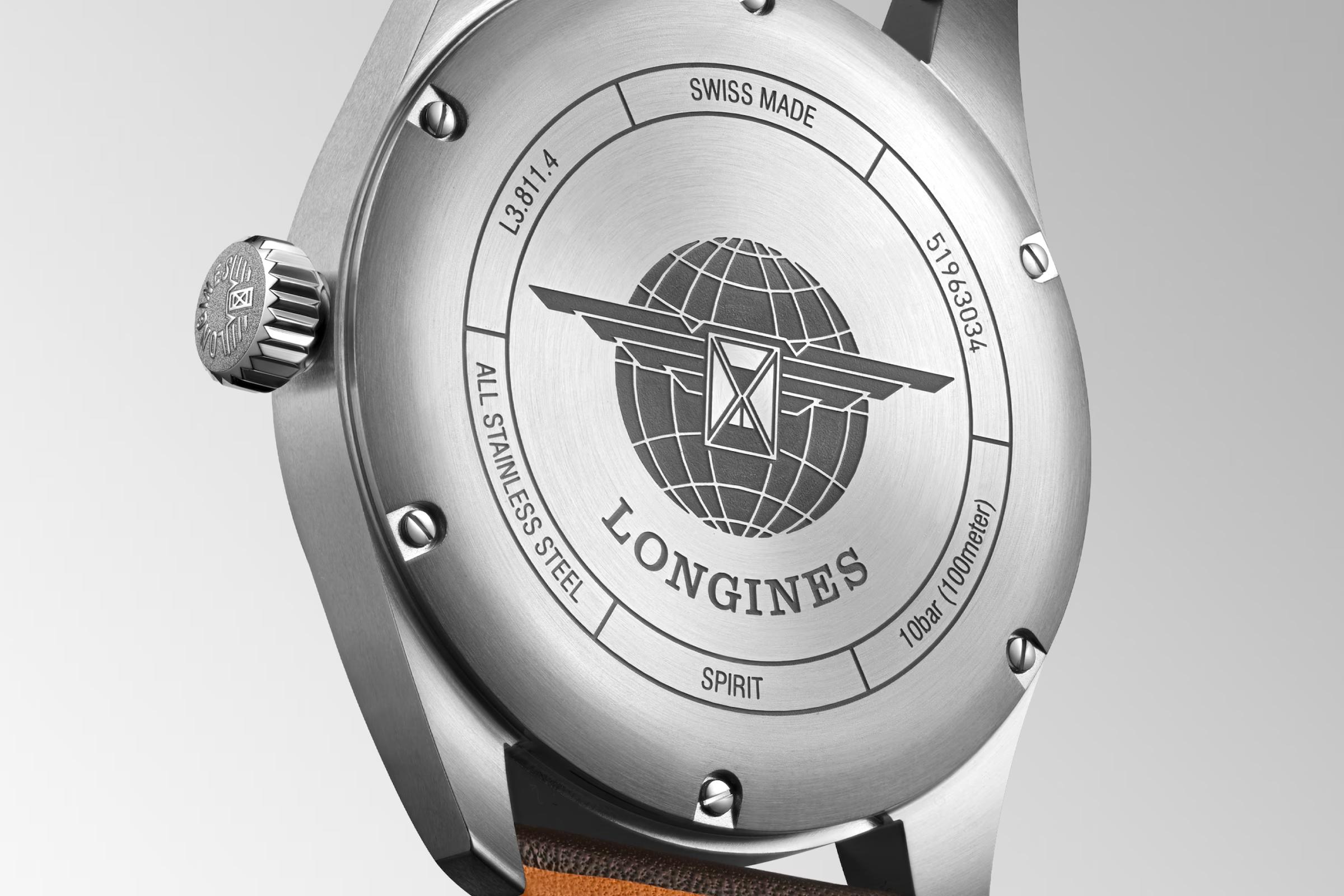 Đồng Hồ Longines Spirit Nam 42mm Đen Nâu