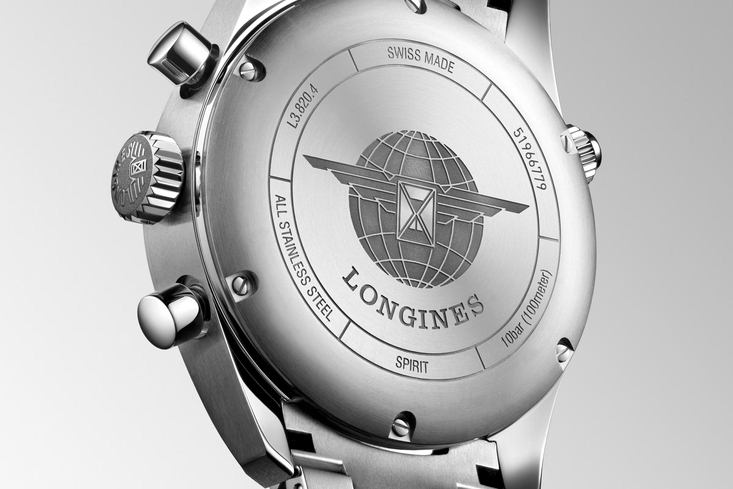 Đồng Hồ Longines Spirit Nam 42mm Bạc Đen