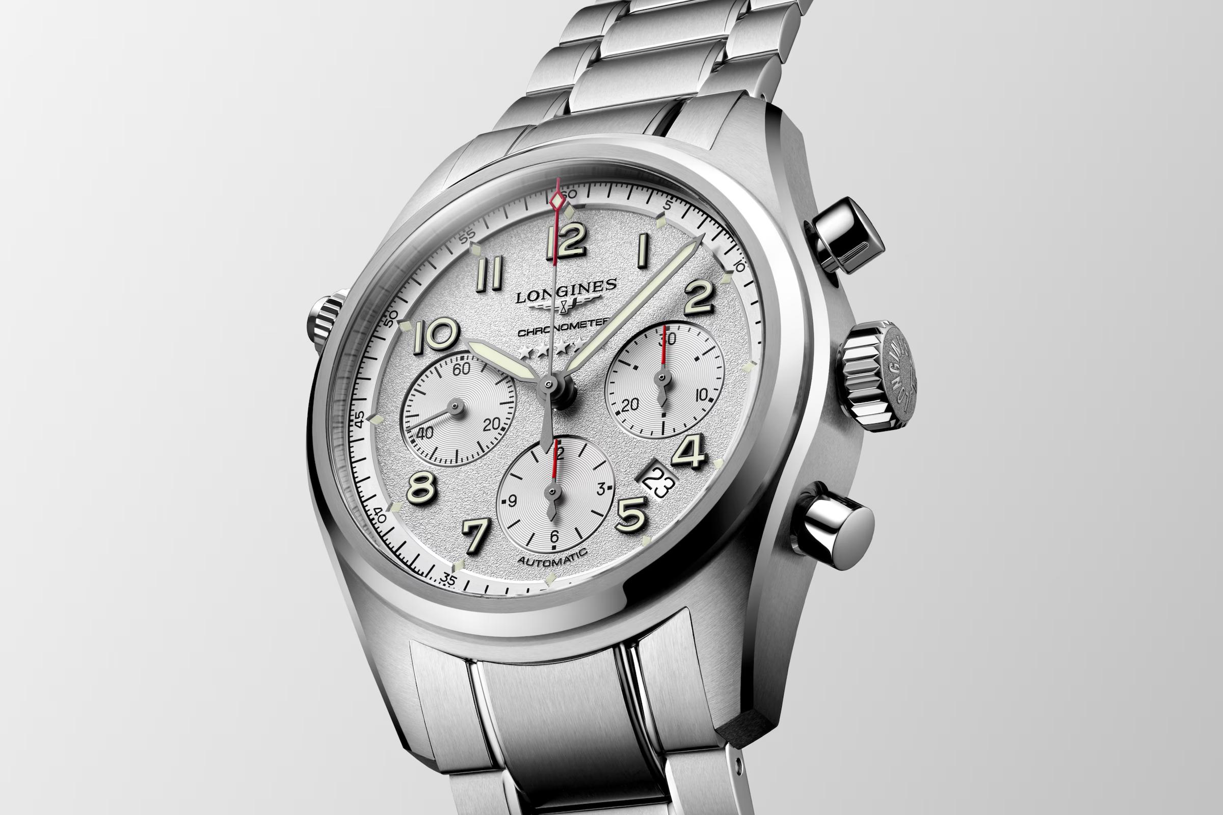 Đồng Hồ Longines Spirit Nam 42mm Bạc