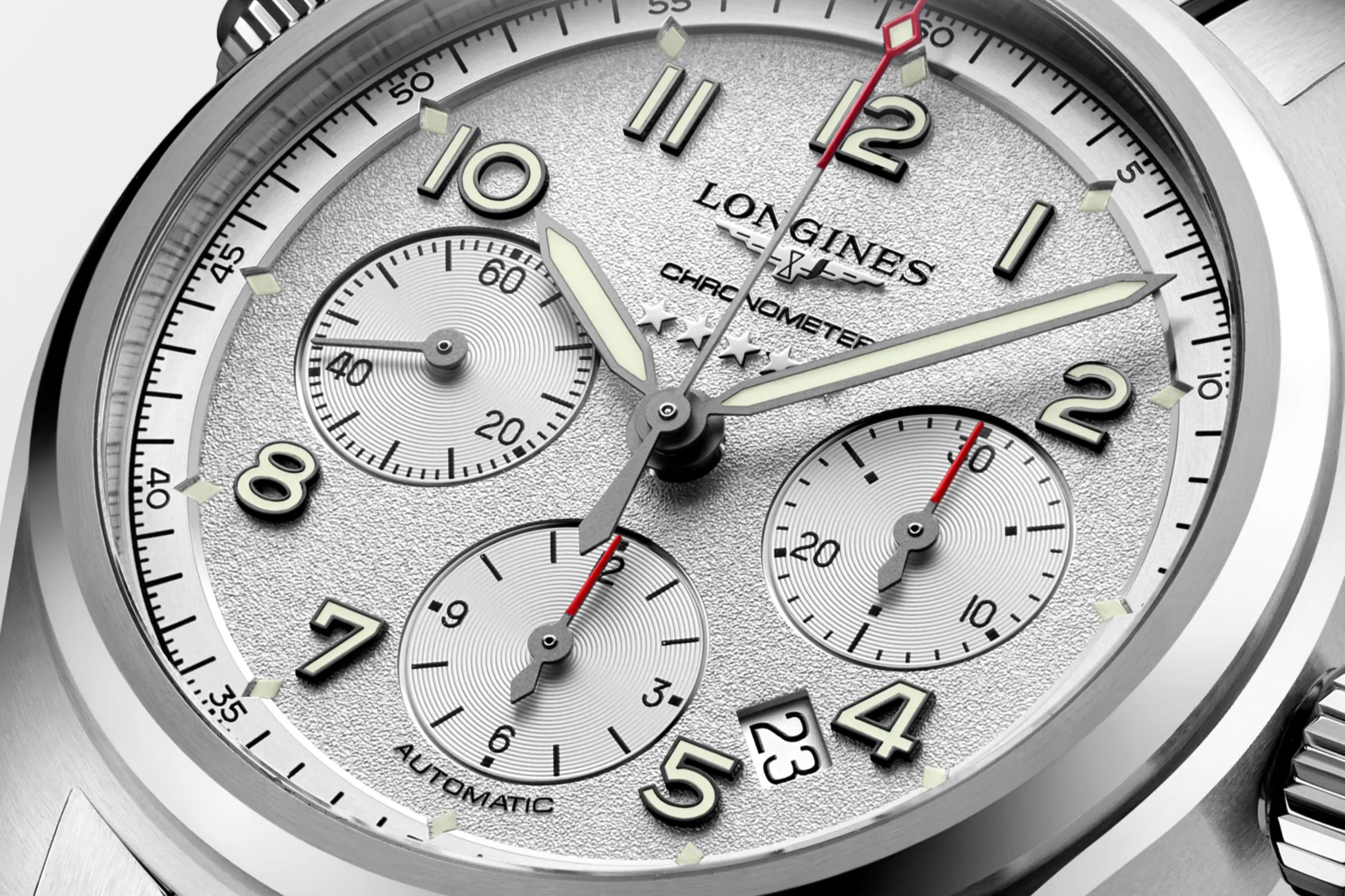 Đồng Hồ Longines Spirit Nam 42mm Bạc