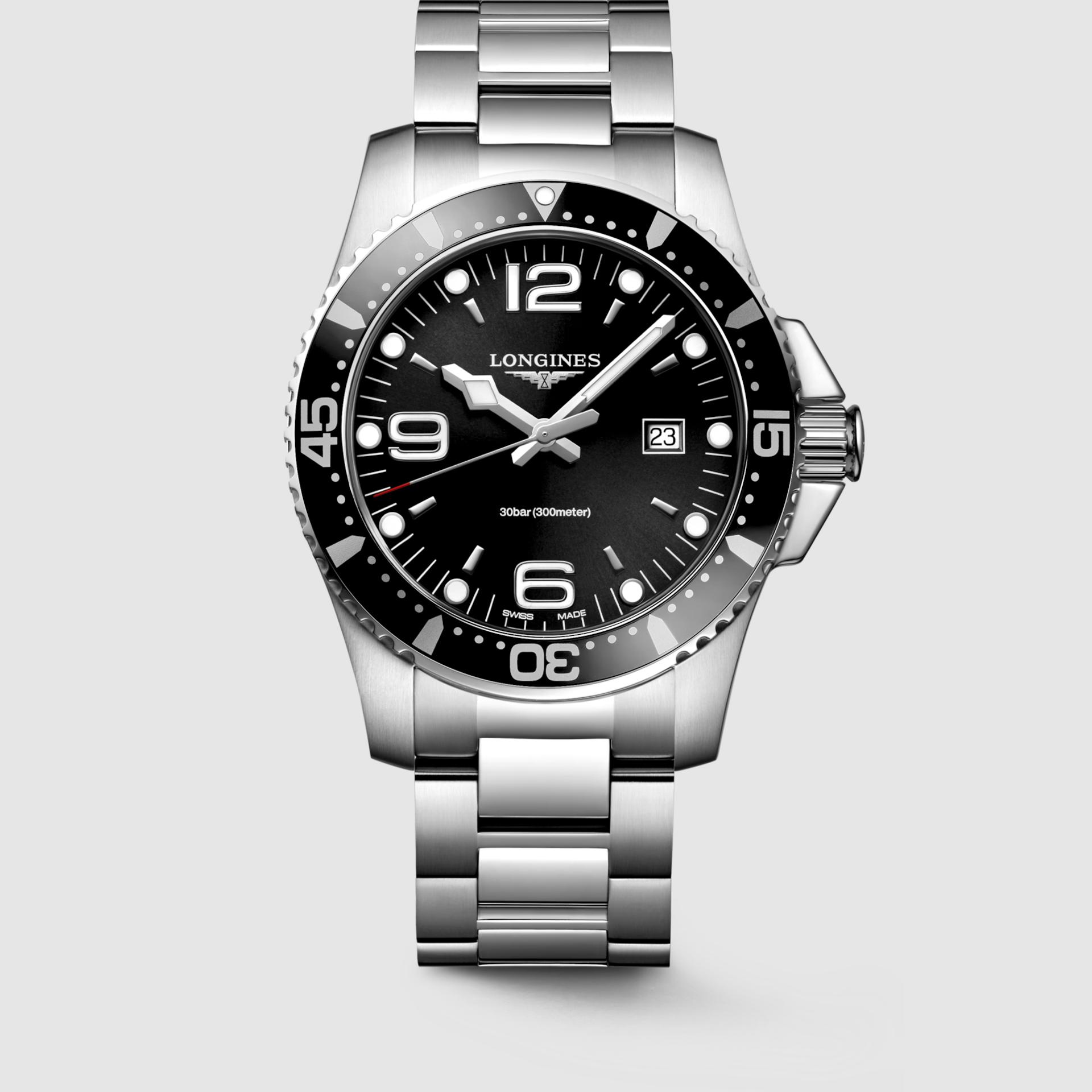 Đồng Hồ Longines Hydroconquest 44mm Nam Đen Bạc