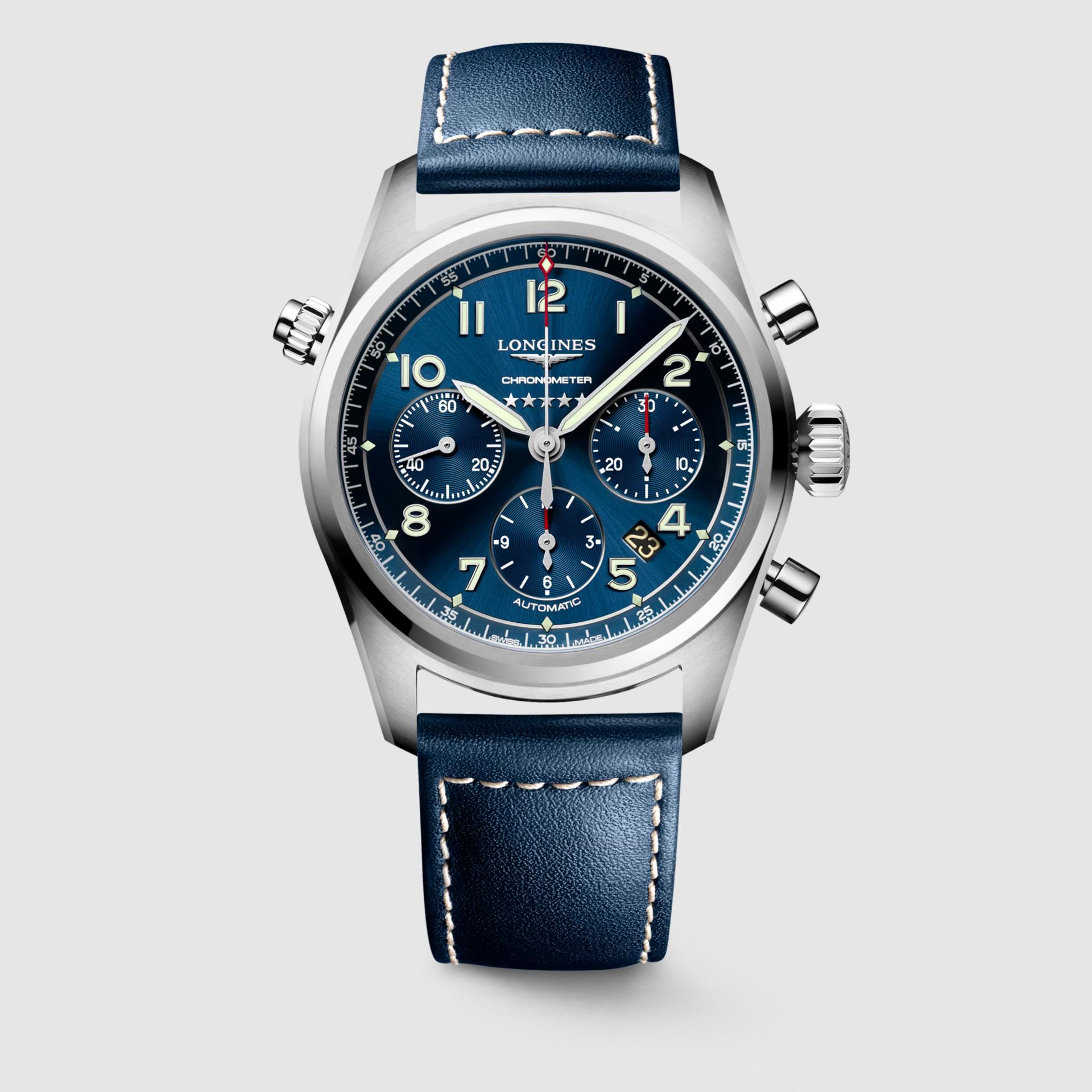 Đồng Hồ Longines Spirit Nam 42mm Xanh