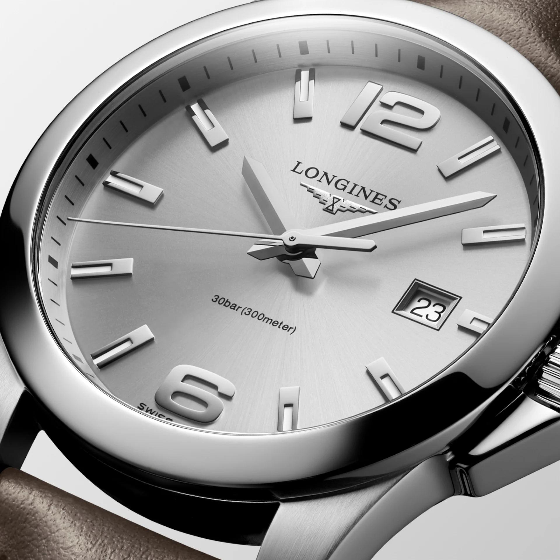 Đồng Hồ Longines Conquest Nam 41mm Nâu Bạc