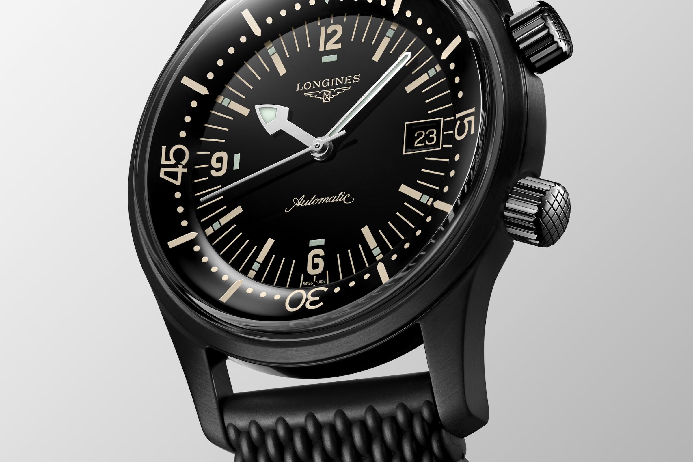 Đồng Hồ Longines The Longines Legend Diver Watch 42mm Đen Nam