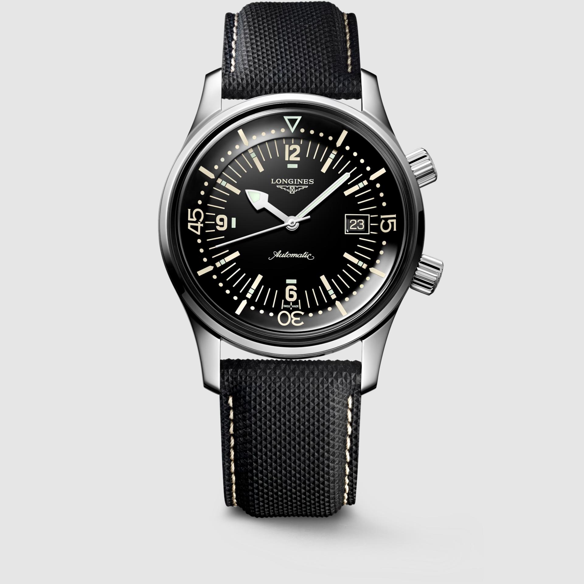 Đồng Hồ Longines The Longines Legend Diver Watch 42mm Nam Đen