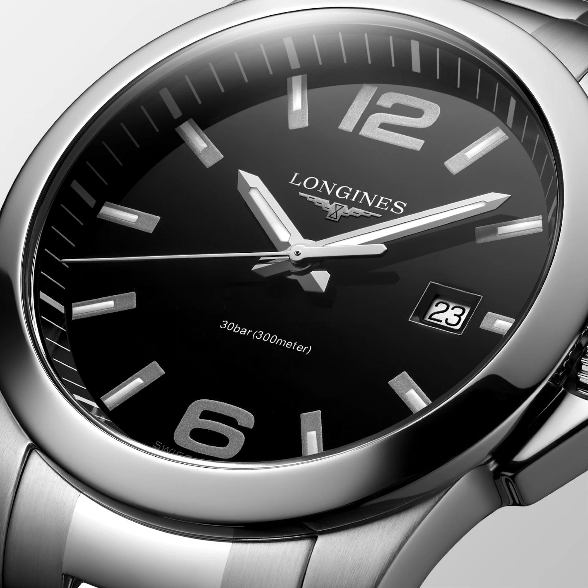 Đồng Hồ Longines Conquest Nam 41mm Đen Xám