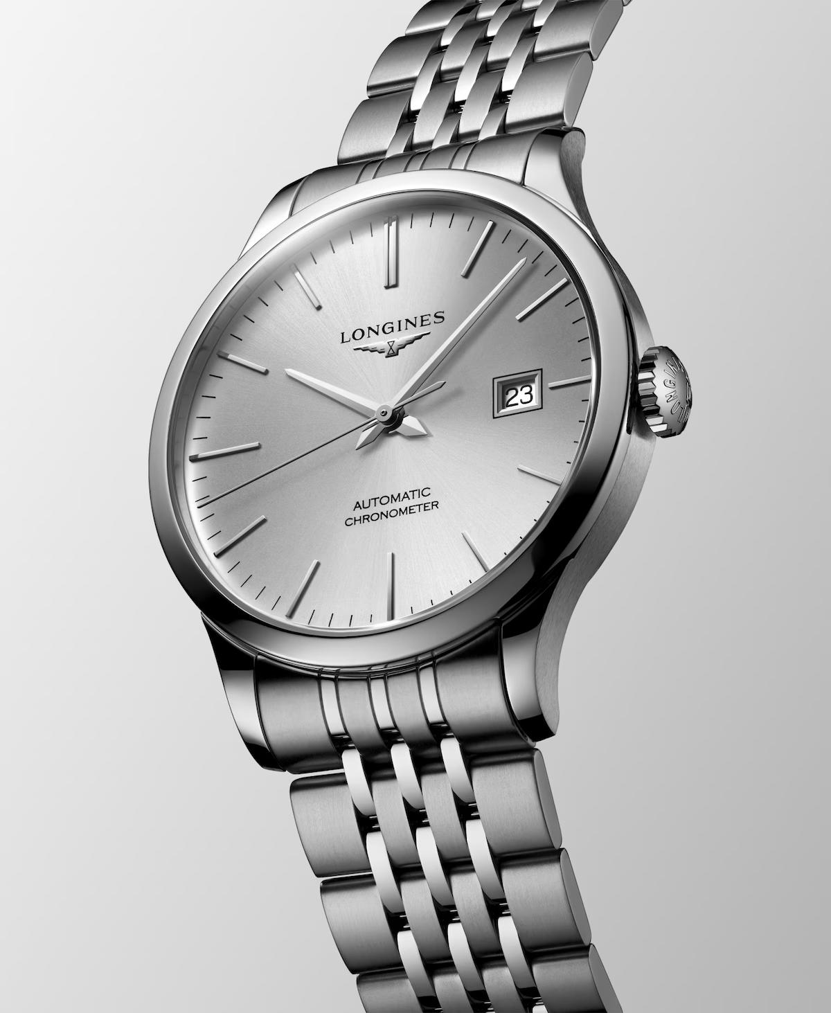 Đồng Hồ Longines Record Nam 40mm Bạc