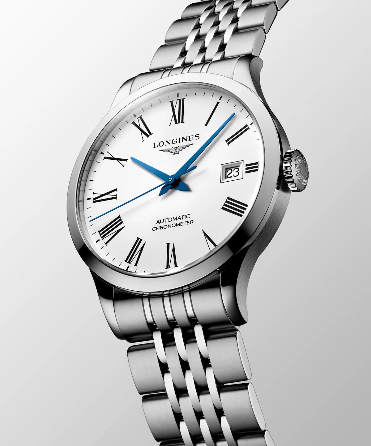 Đồng Hồ Longines Record Nam 38.5mm Bạc