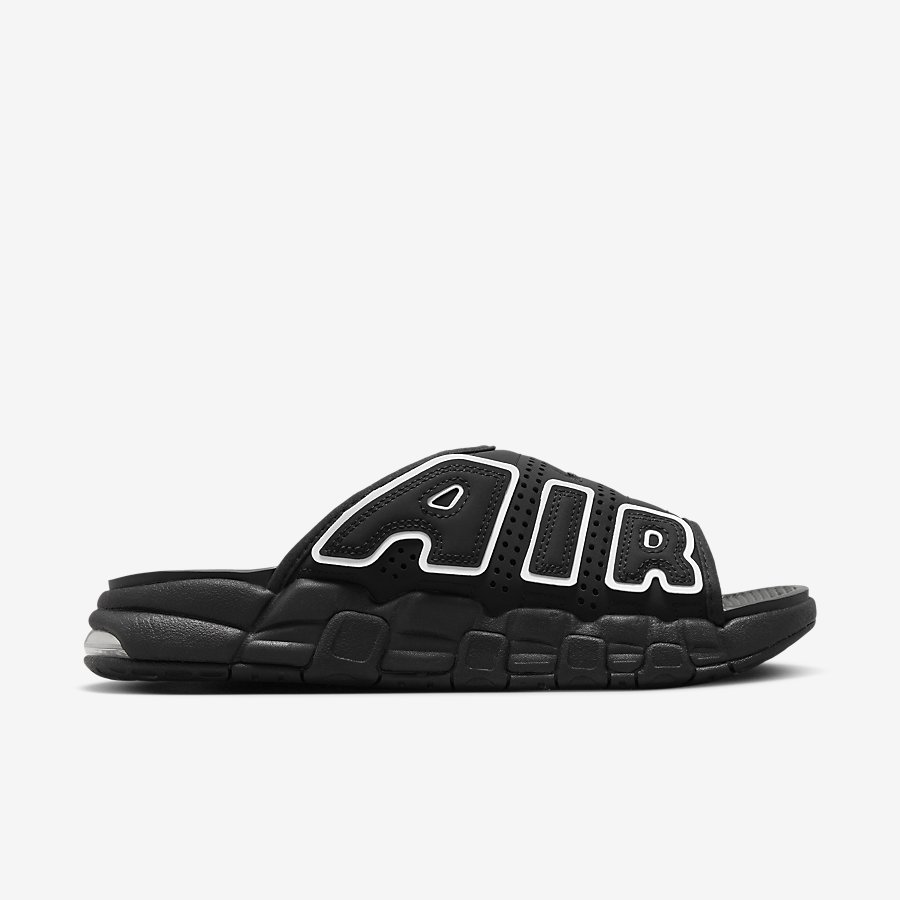 Dép Nike Air More Uptempo Nữ Đen Trắng