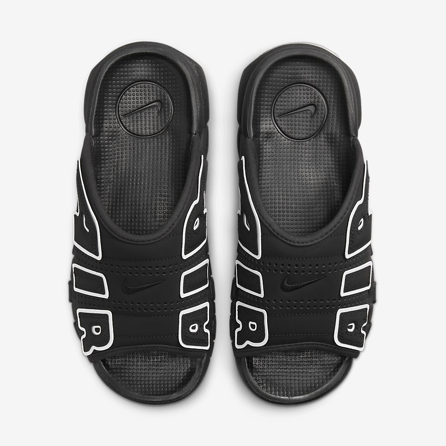 Dép Nike Air More Uptempo Nữ Đen Trắng