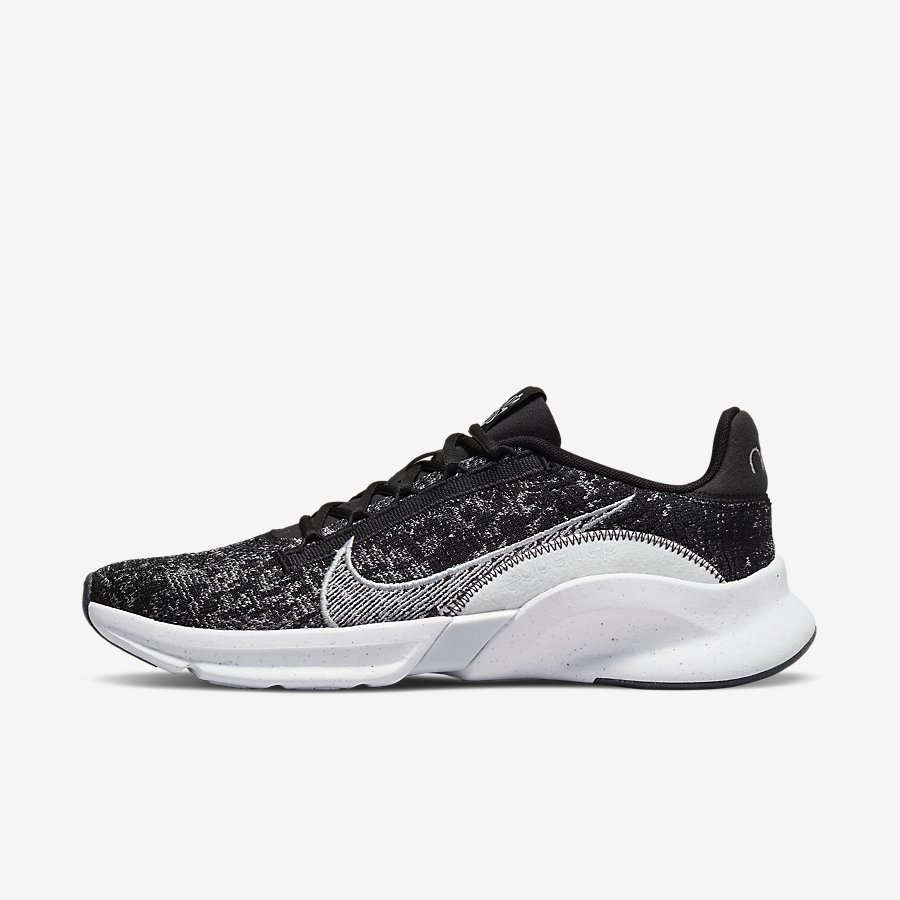 Giày Nike Superrep Go 3 Next Nature Flyknit Nữ Đen Trắng 