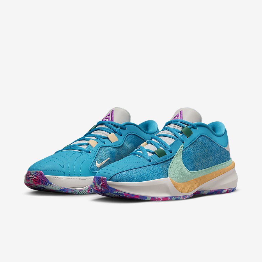 Giày Nike Freak 5 Nữ Trắng Xanh