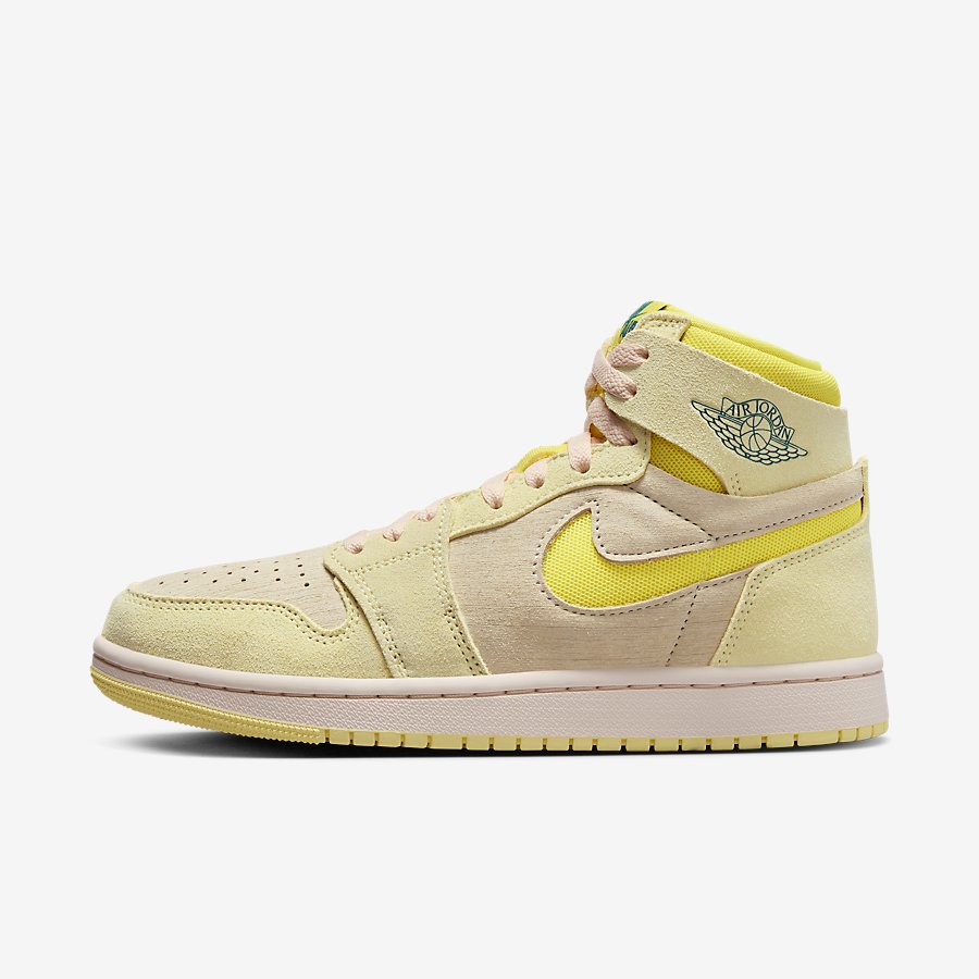 Giày Air Jordan 1 Mid Nữ Be Vàng 