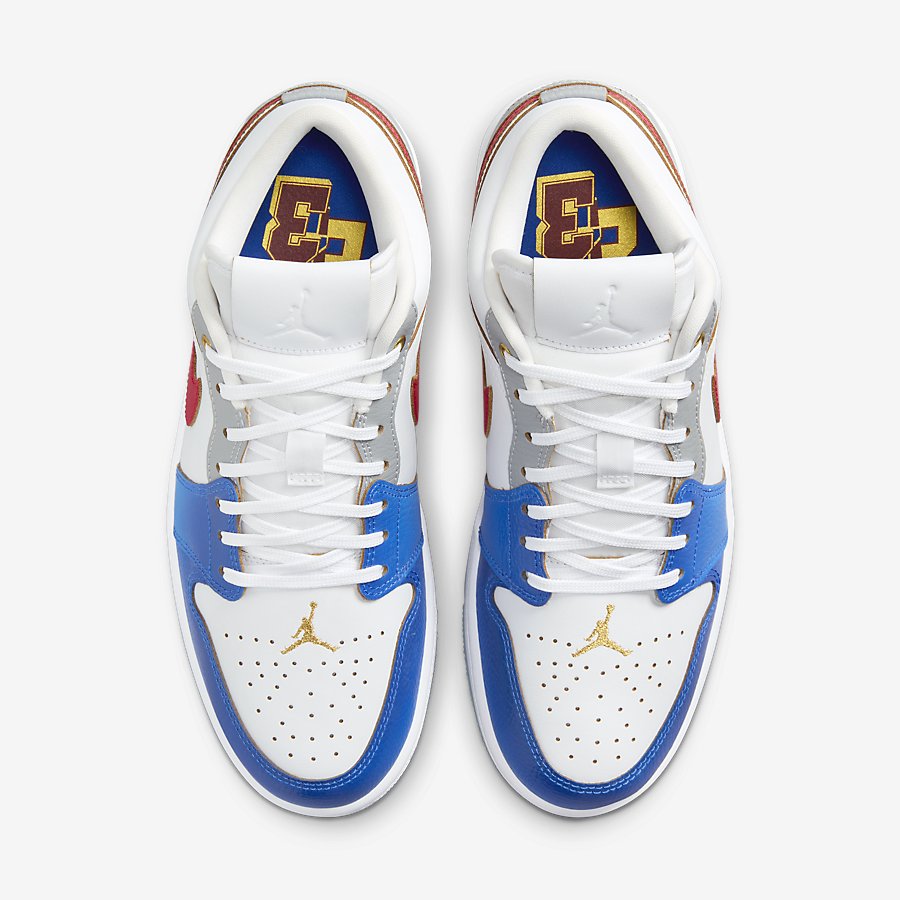 Air Jordan 1 Low Se Nam Xanh Đỏ 