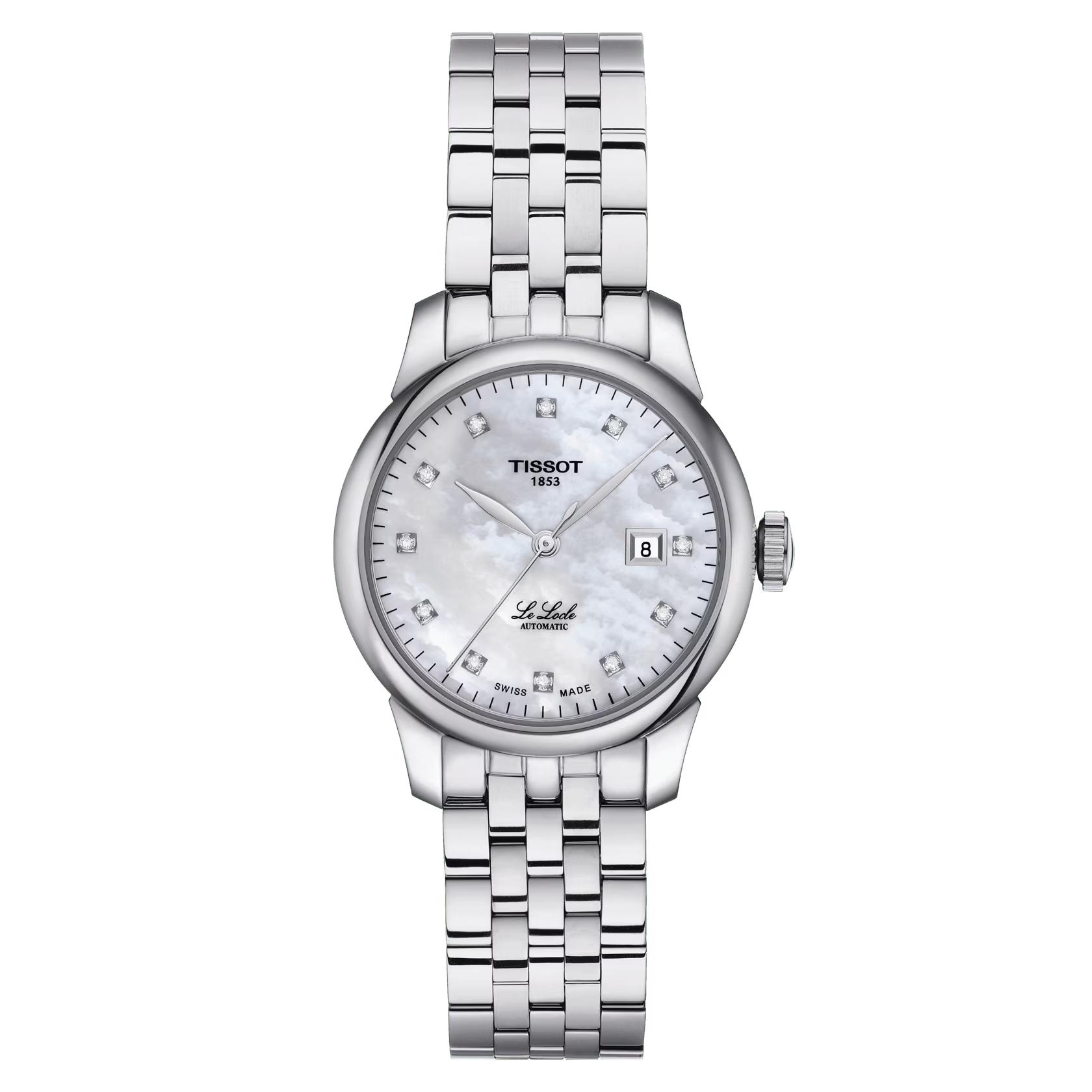 Đồng Hồ Tissot Le Locle Automatic Lady Nữ Trắng Bạc