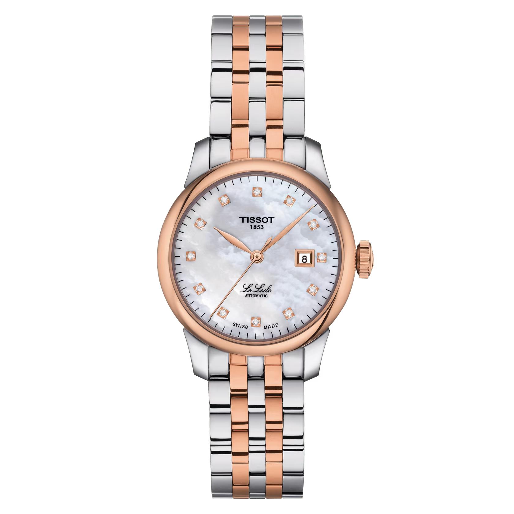 Đồng Hồ Tissot Le Locle Automatic Lady Nữ Bạc Vàng