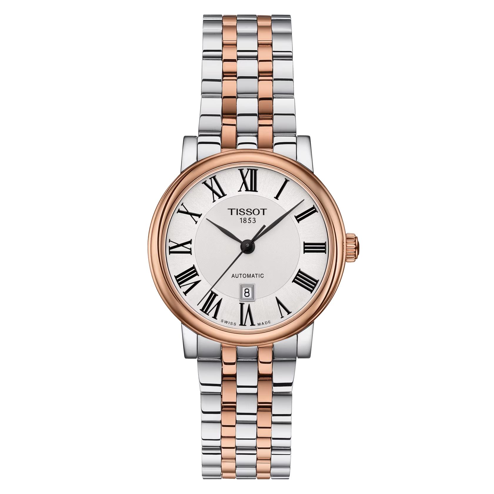 Đồng Hồ Tissot Carson Premium Automatic Lady Nữ Vàng Bạc