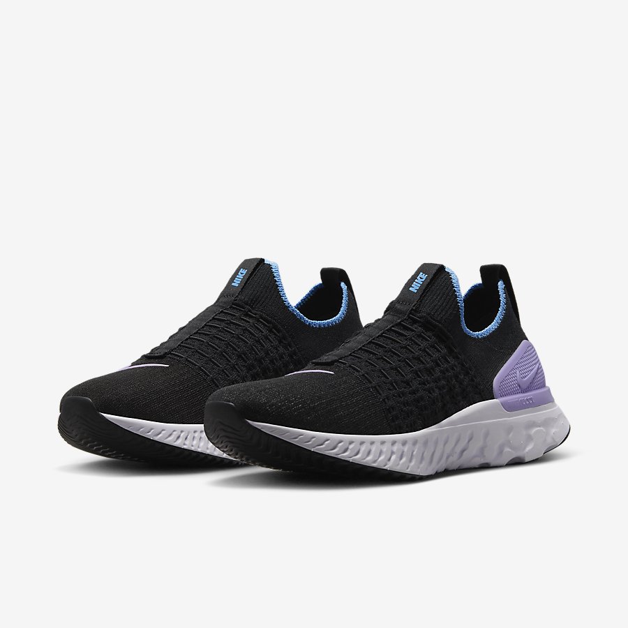 Giày Nike React Phantom Run Flyknit 2 Nữ Đen Tím