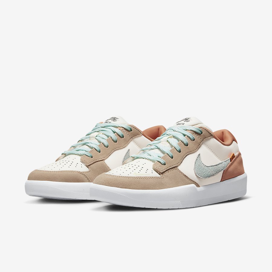 Nike Sb Force 58 Nữ Hồng PhốI Logo Xám 