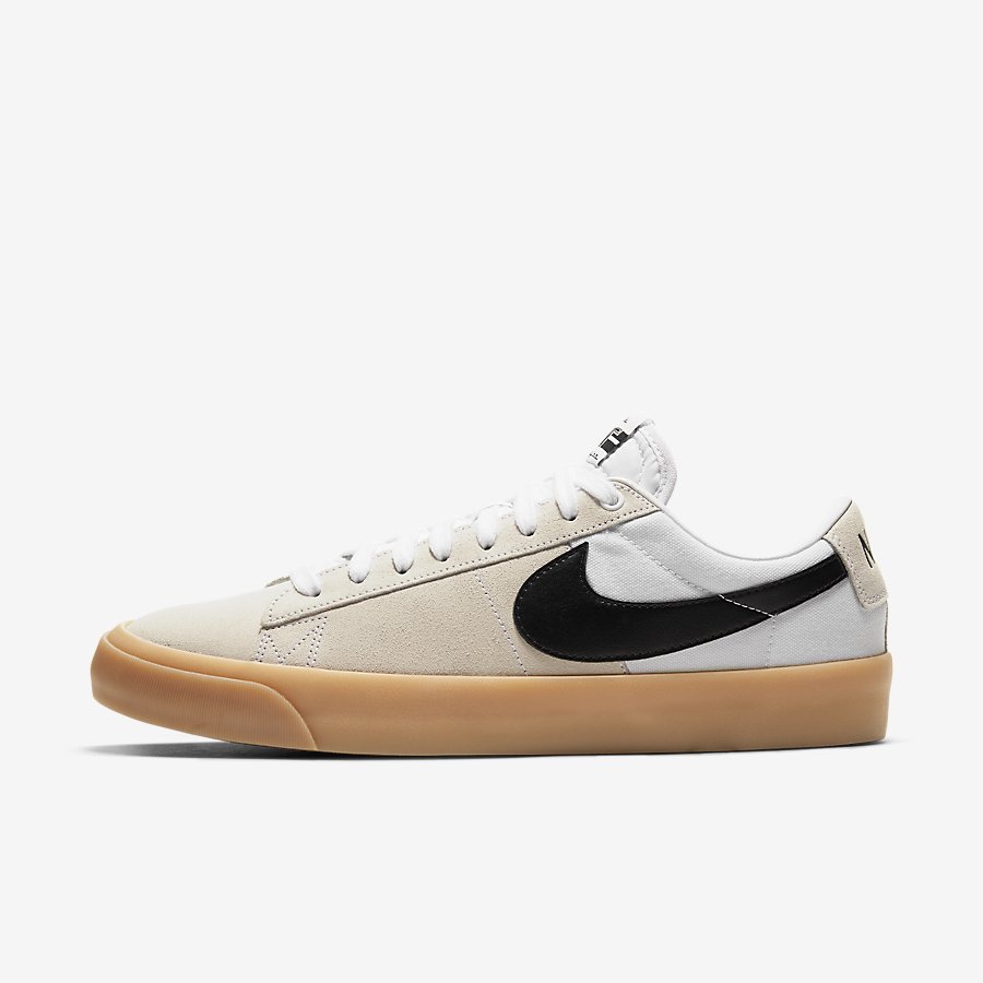 Giày Nike SB Zoom Blazer Low Pro GT Nữ Trắng Đen Đế Nâu 