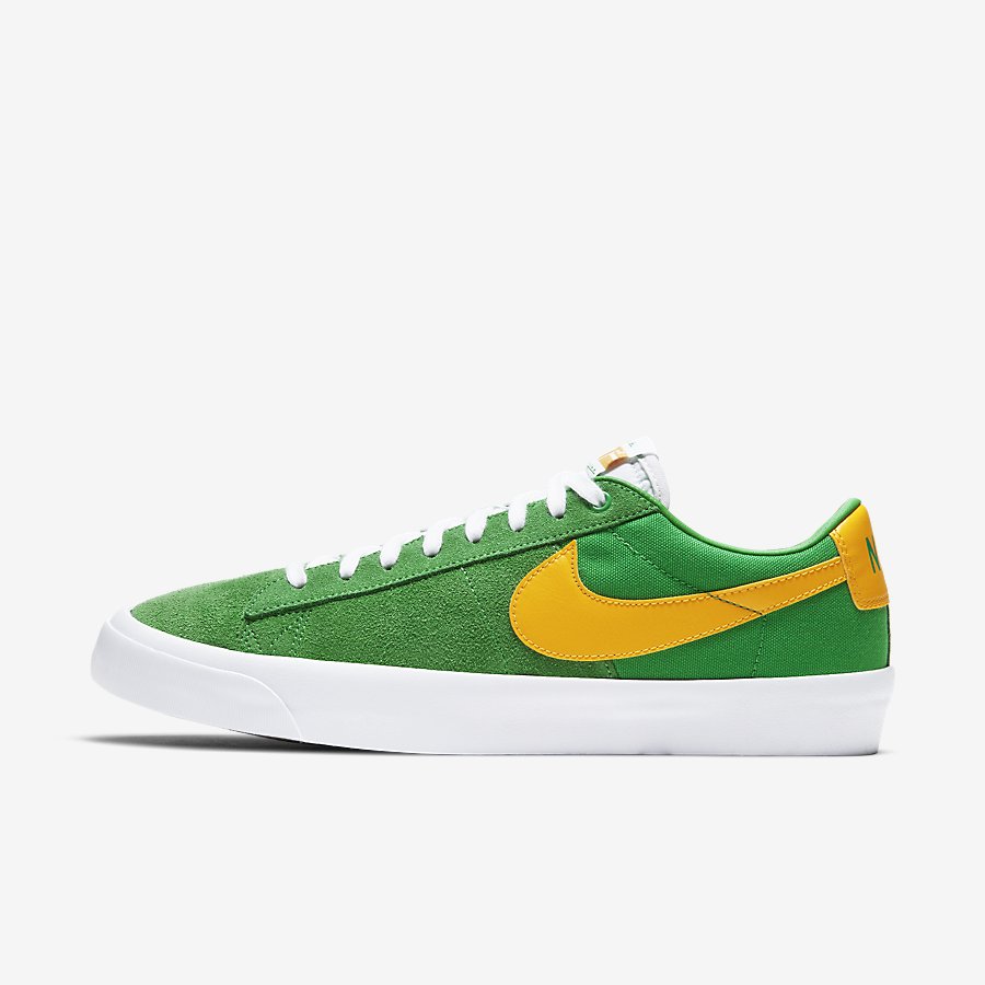 Giày Nike SB Zoom Blazer Low Pro GT Nữ Xanh Vàng 