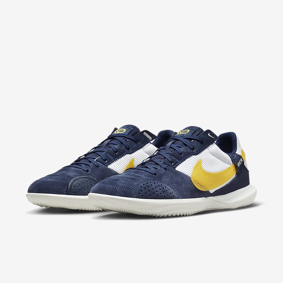 Giày Nike Streetgato Nữ Xanh Navy Logo Vàng